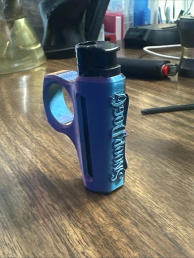 Preview pic of Snoop Dogg Clipper Lighter Holder – Ergonomic Hand Loop Sleeve (Blue)