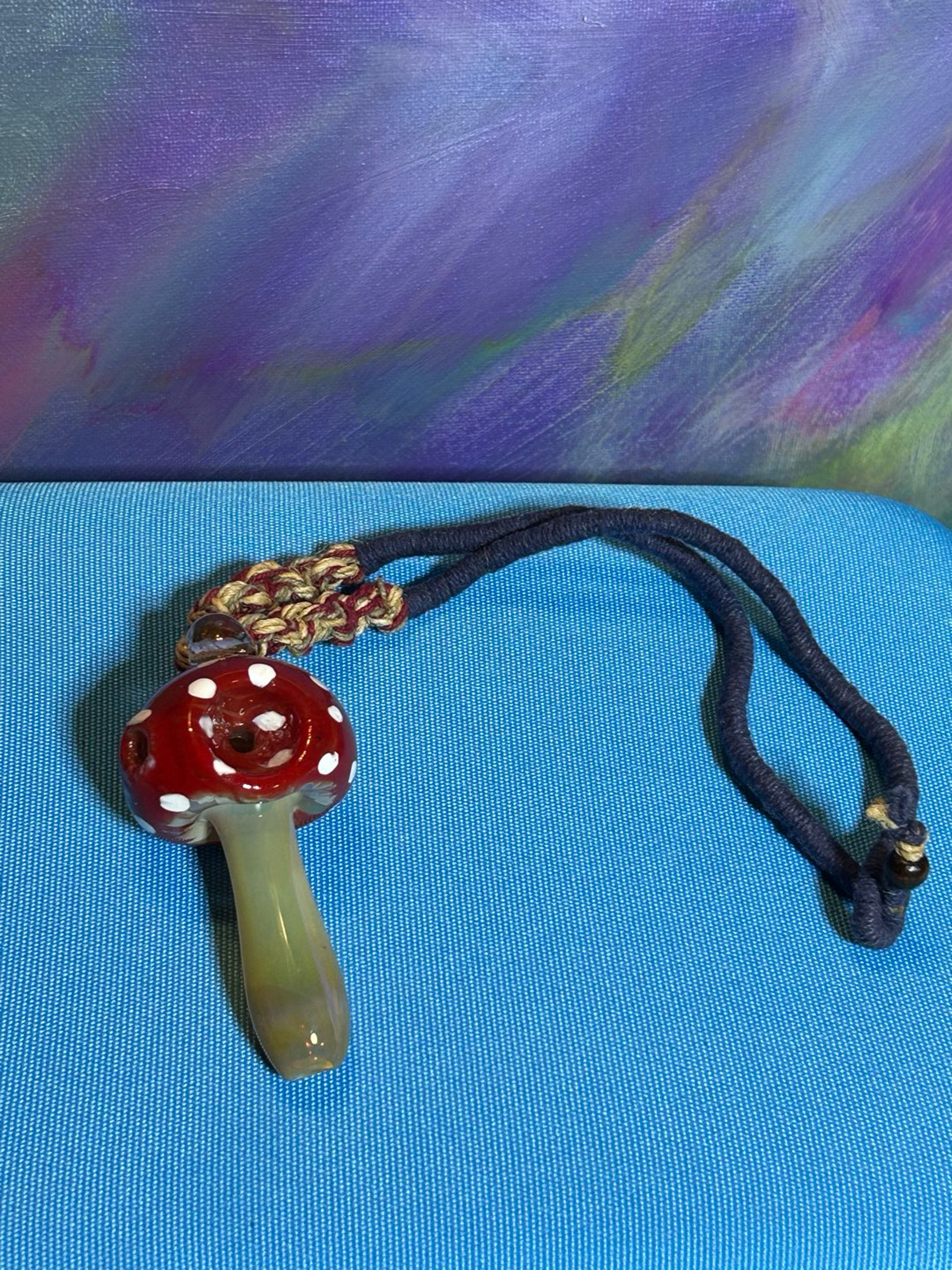 Mushroom 🍄 pipe necklace image 0