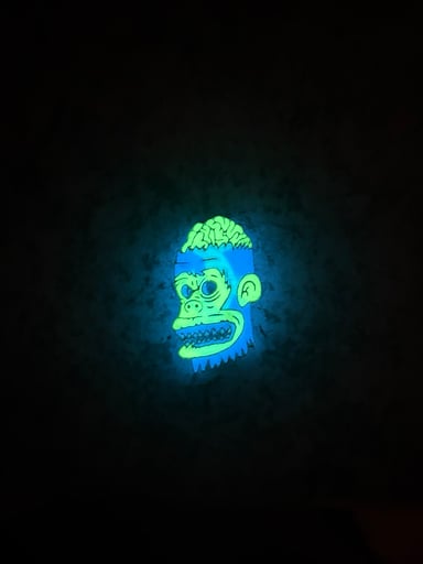 Preview pic of Monkey Brains Bic Lighter Sleeve (Blue Glow) 🐒