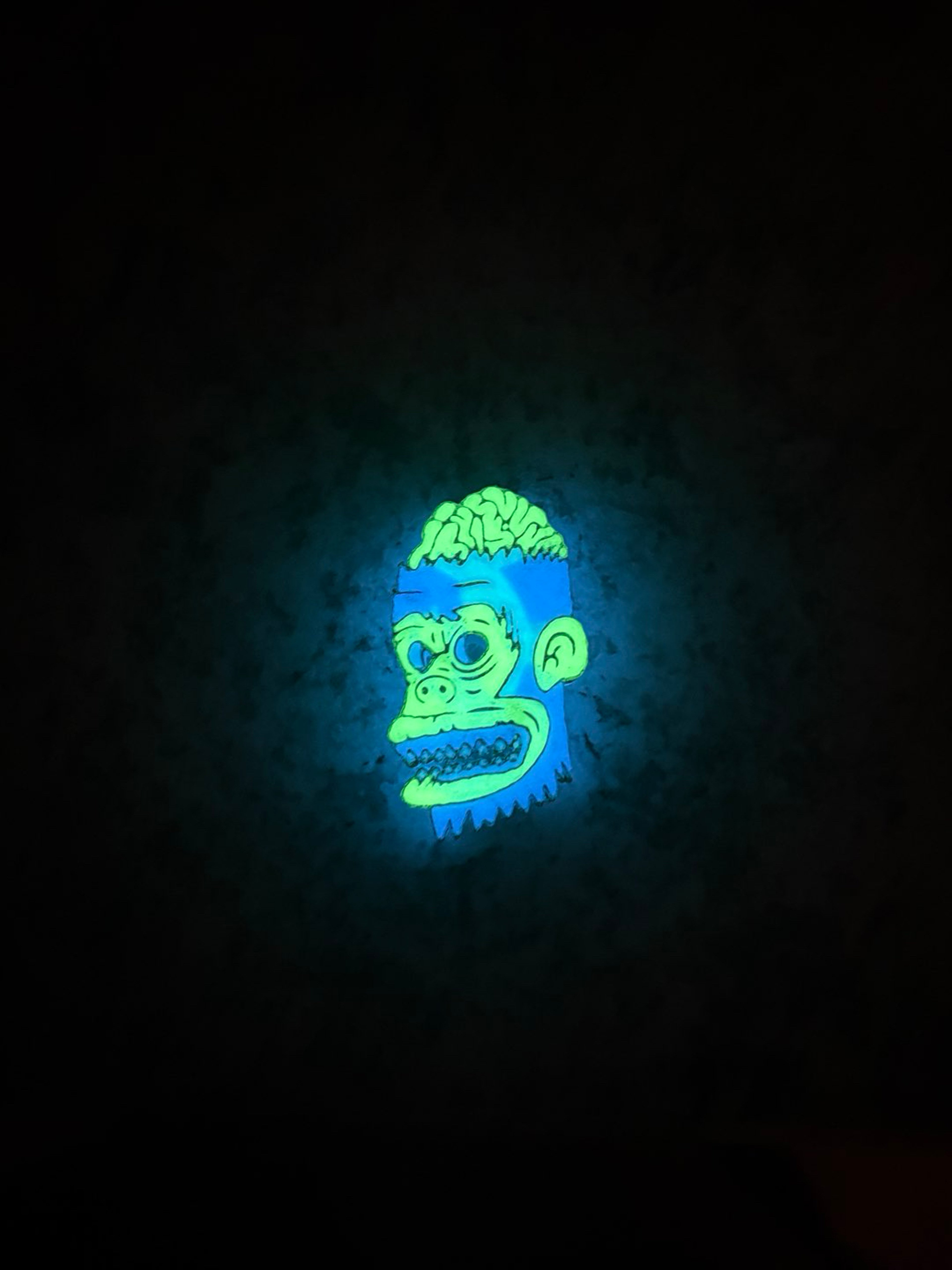 Monkey Brains Bic Lighter Sleeve (Blue Glow) 🐒 image 0