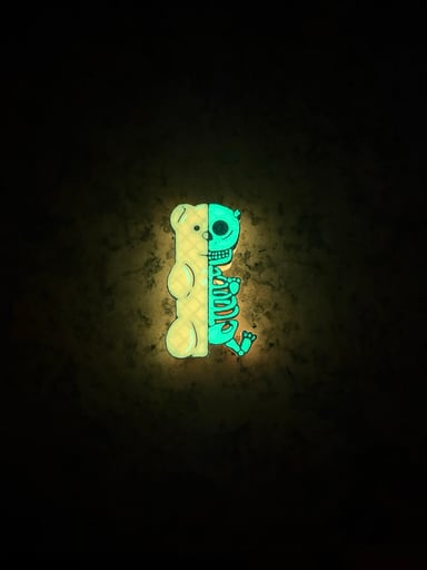 Preview pic of Anatomy Gummy Bear Bic Lighter Sleeve (Orange Glow)
