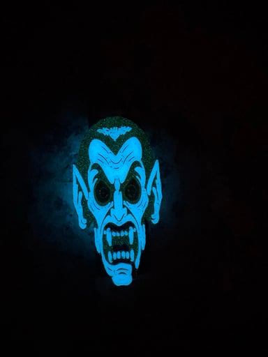 Preview pic of Count Dracula Vampire Bic Lighter Sleeve (Blue Glow)