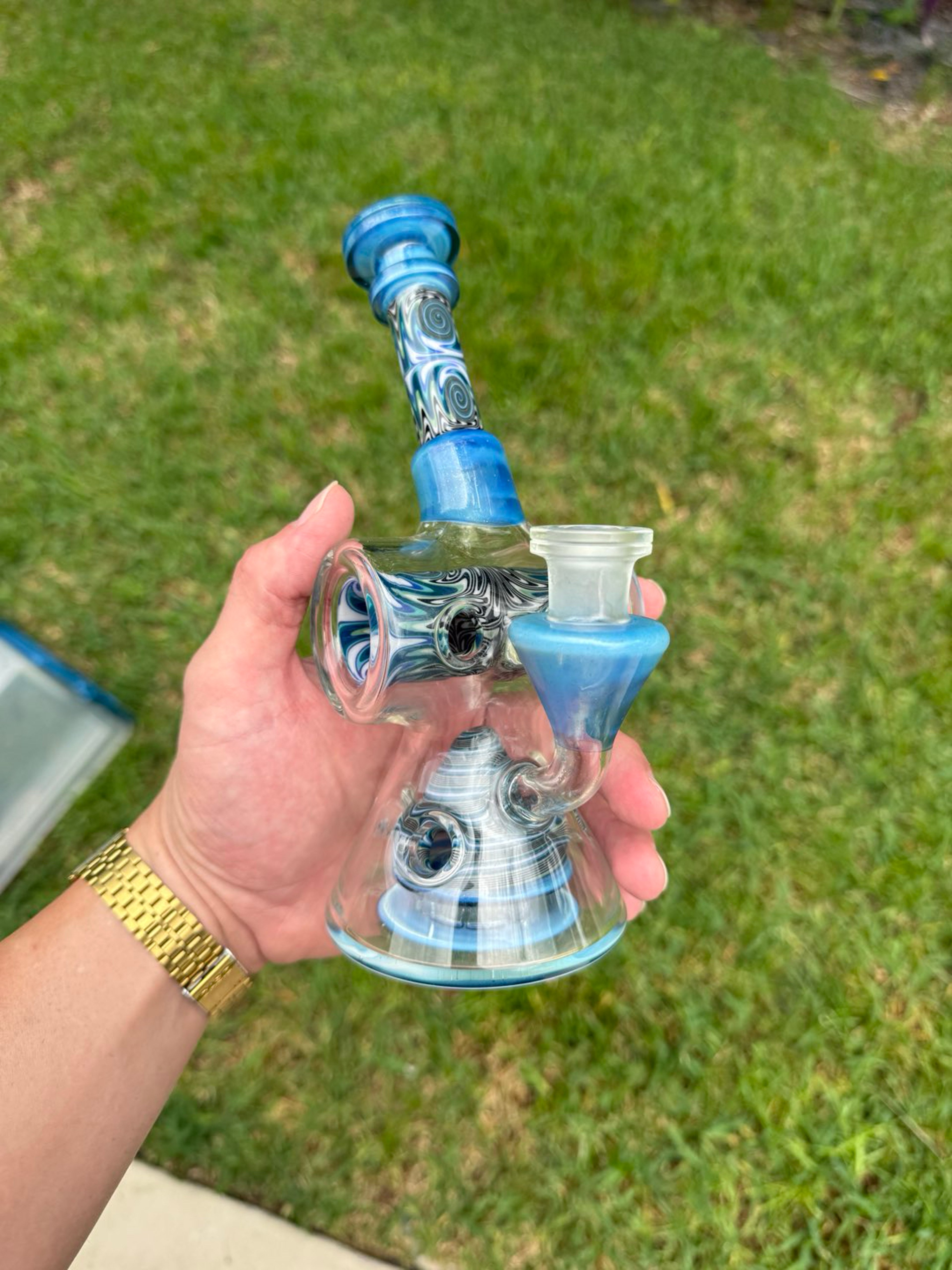 Preview pic of Evol Empire - Erlenmeyer Eclipse Blue Stardust lined