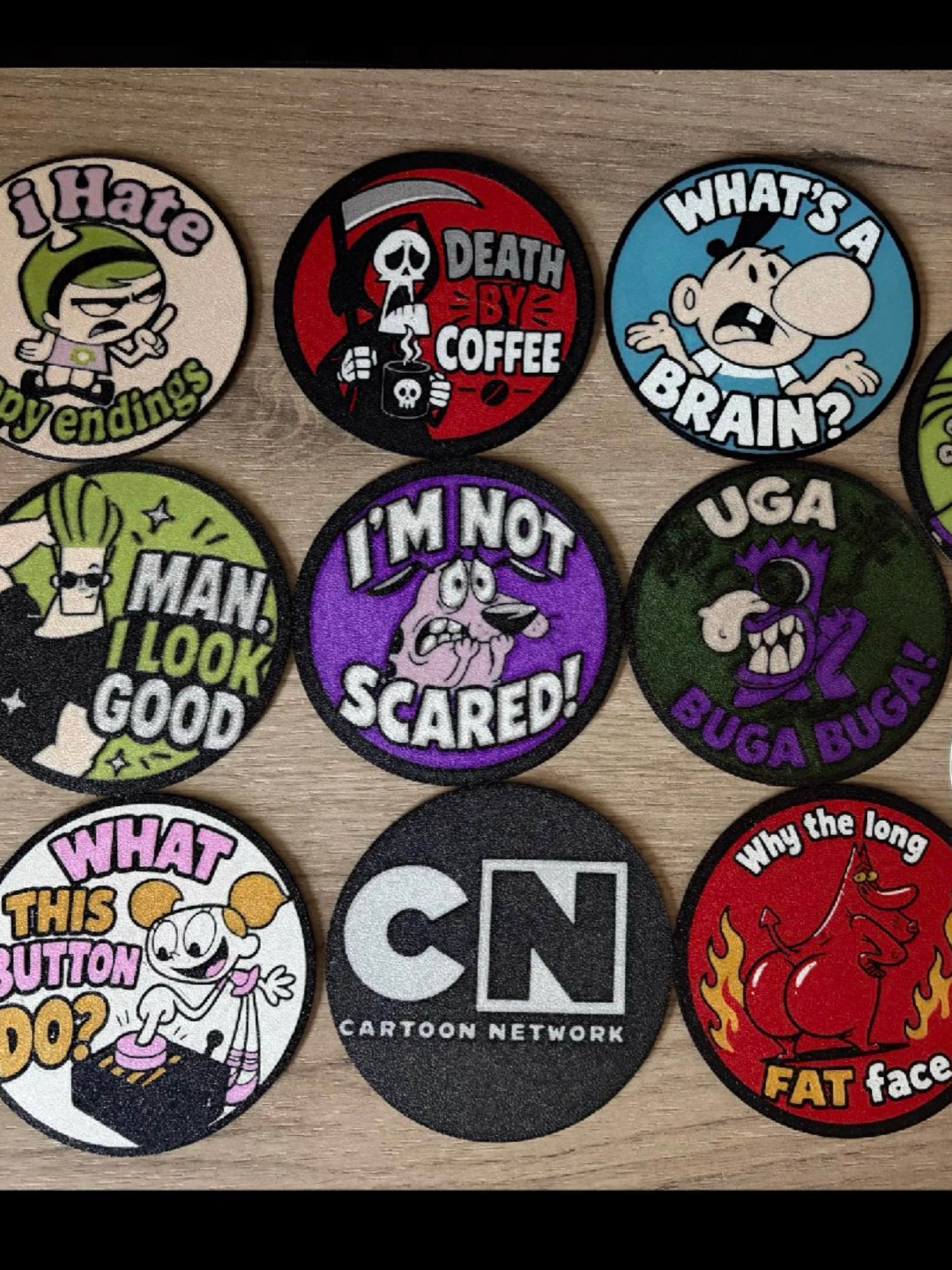 Preview pic of Classic 90s/00s Cartoon Nostalgia Coasters (Pick One) Mini Dab Mats