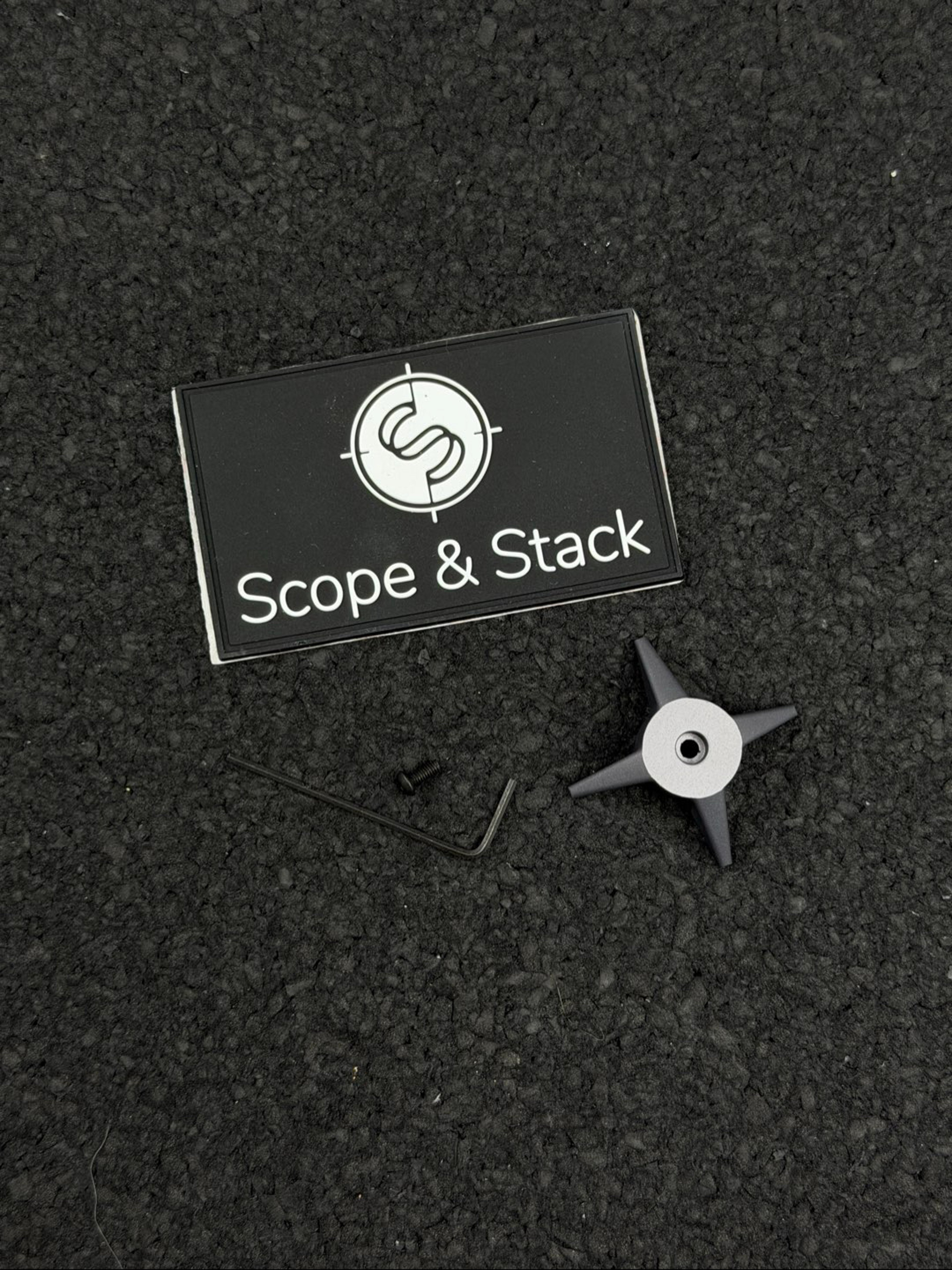Preview pic of Scope & Stack Spur Knob Gun Metal