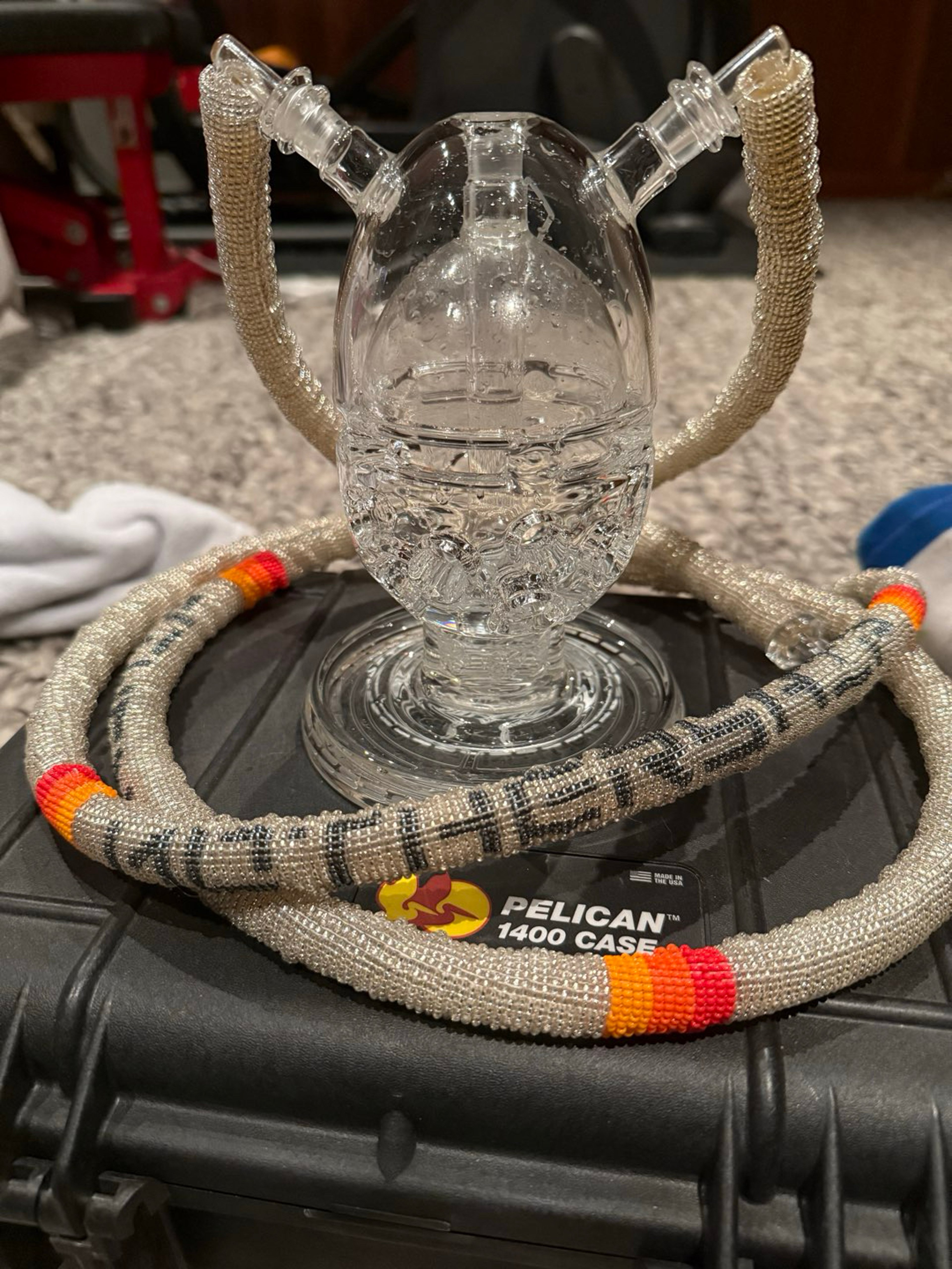 Preview pic of Mothership Hookah w/ custom whips - ultra rare
