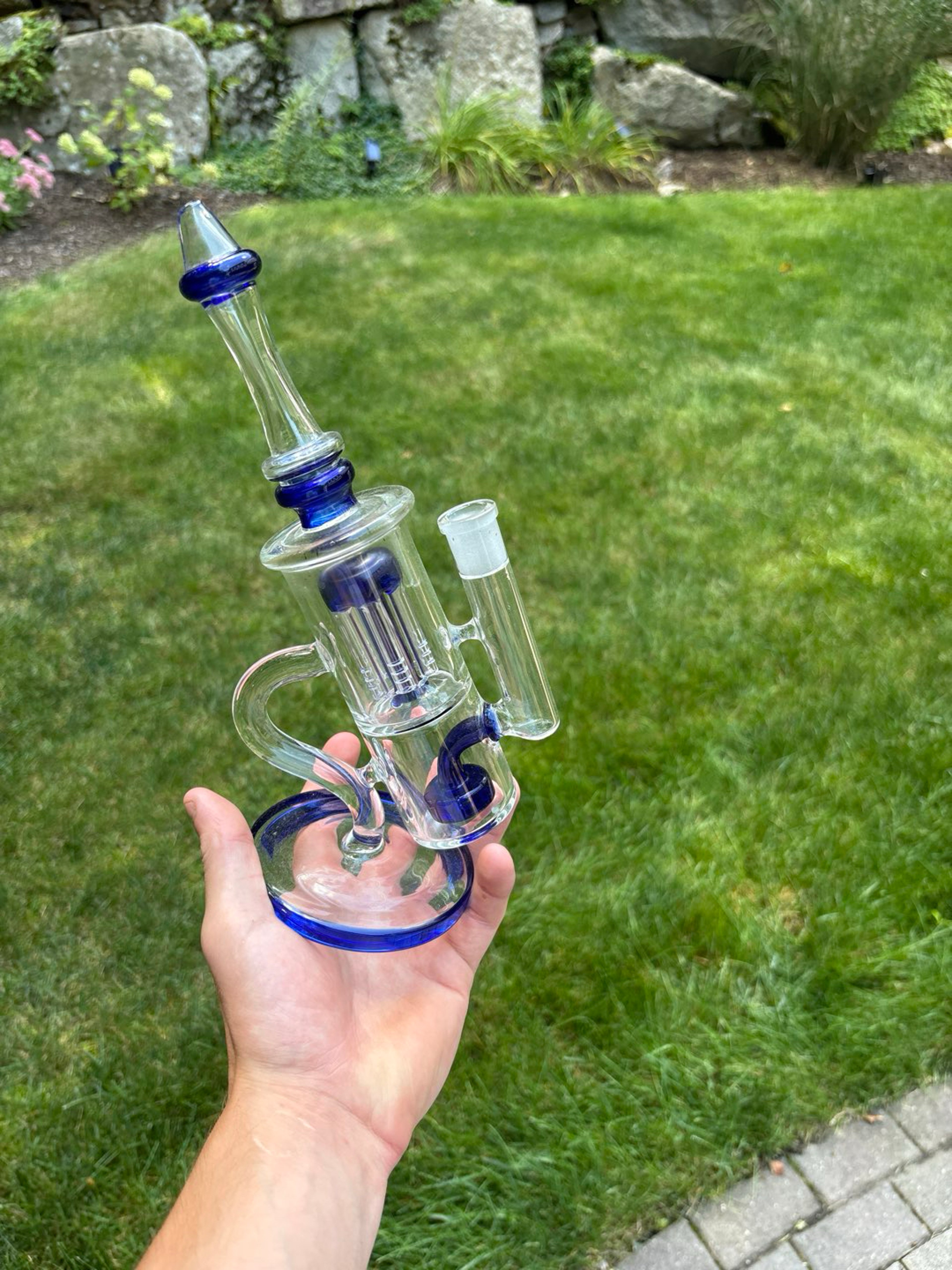 Preview pic of 10” Water Pipe Special Bong Perc Bong Smoking Hookah Heavy Glass Bongs