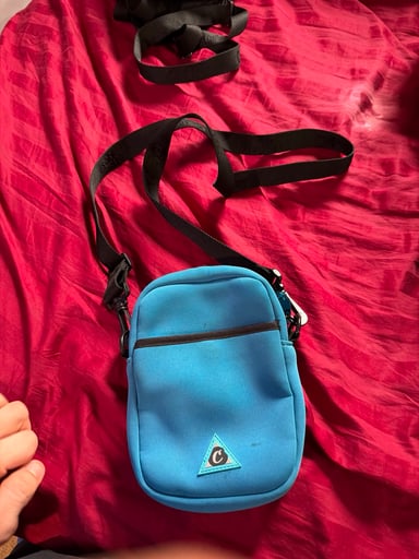 Preview pic of Cookies blue nylon smellproof crossbody dank bag