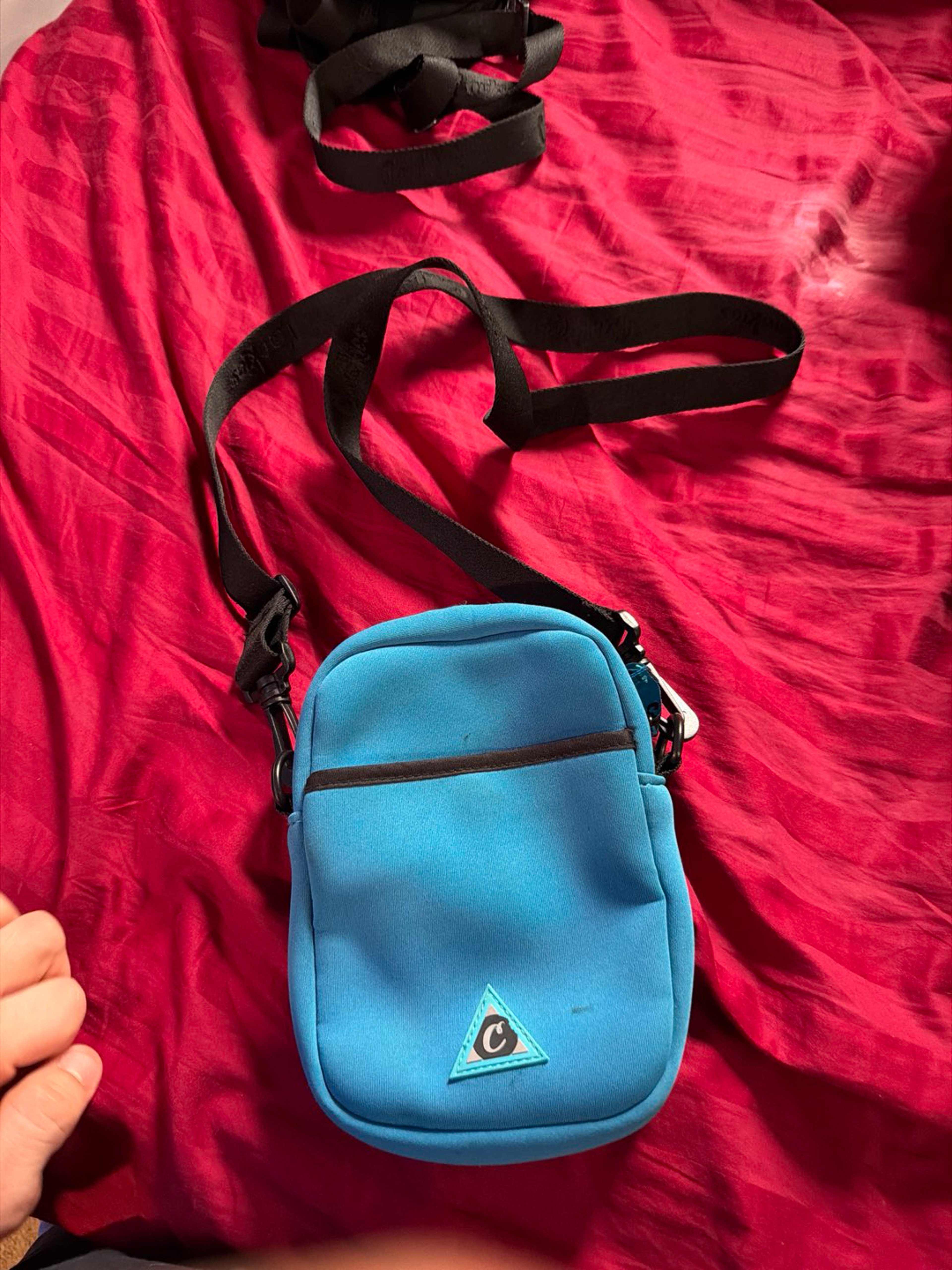 Preview pic of Cookies blue nylon smellproof crossbody dank bag