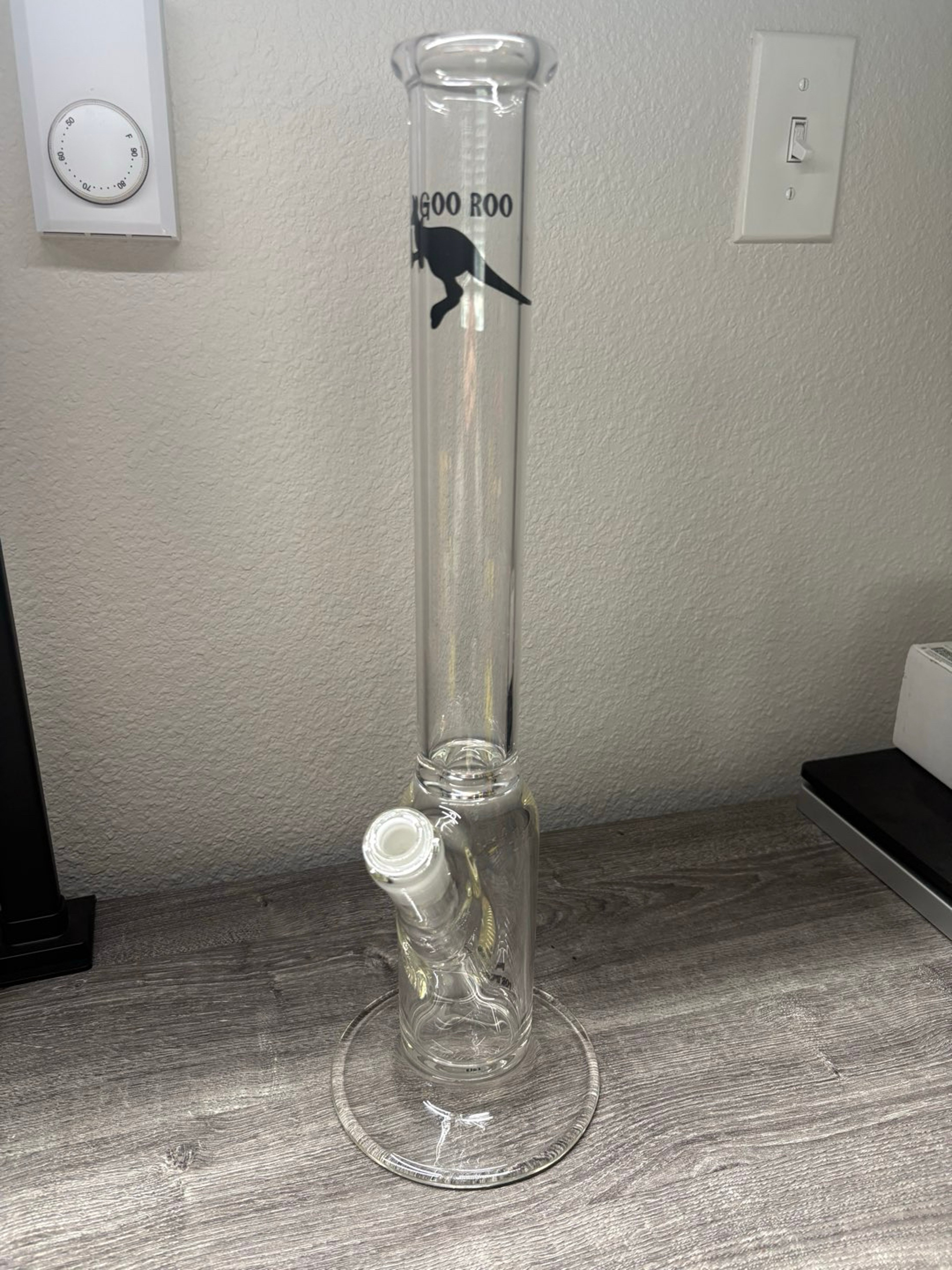 Preview pic of GOO ROO! Glass 18" Straight Shot Bong Made in Portland, OR)