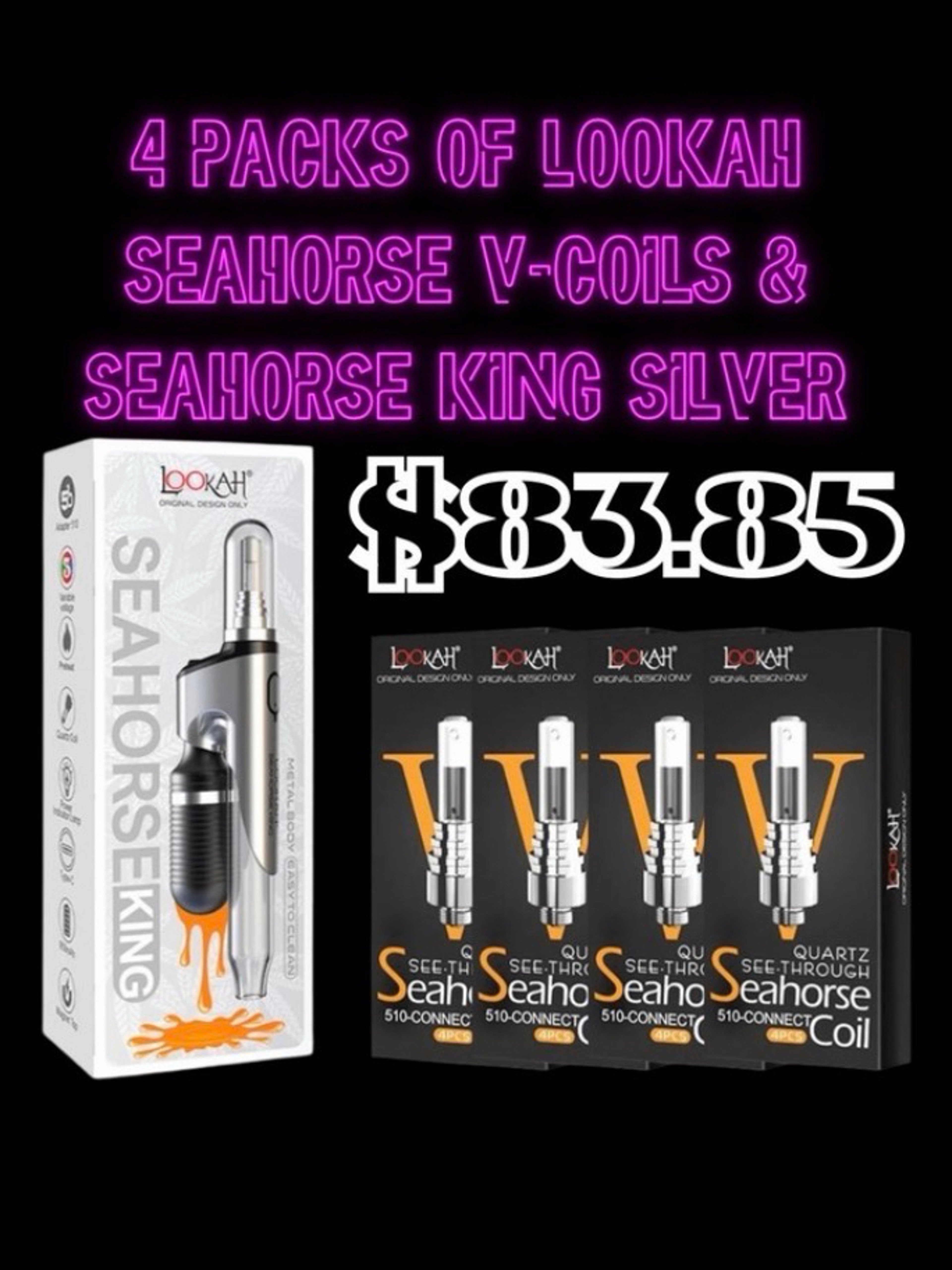 Preview pic of Four pack V Coils & Seahorse KIng Silver