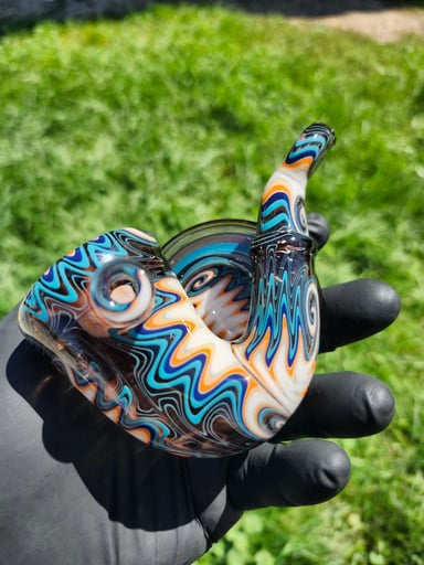 Preview pic of SLOB GLASS  11 SECTION, 3 LIP WRAPS W/ SIDE DISC SHERLOCK