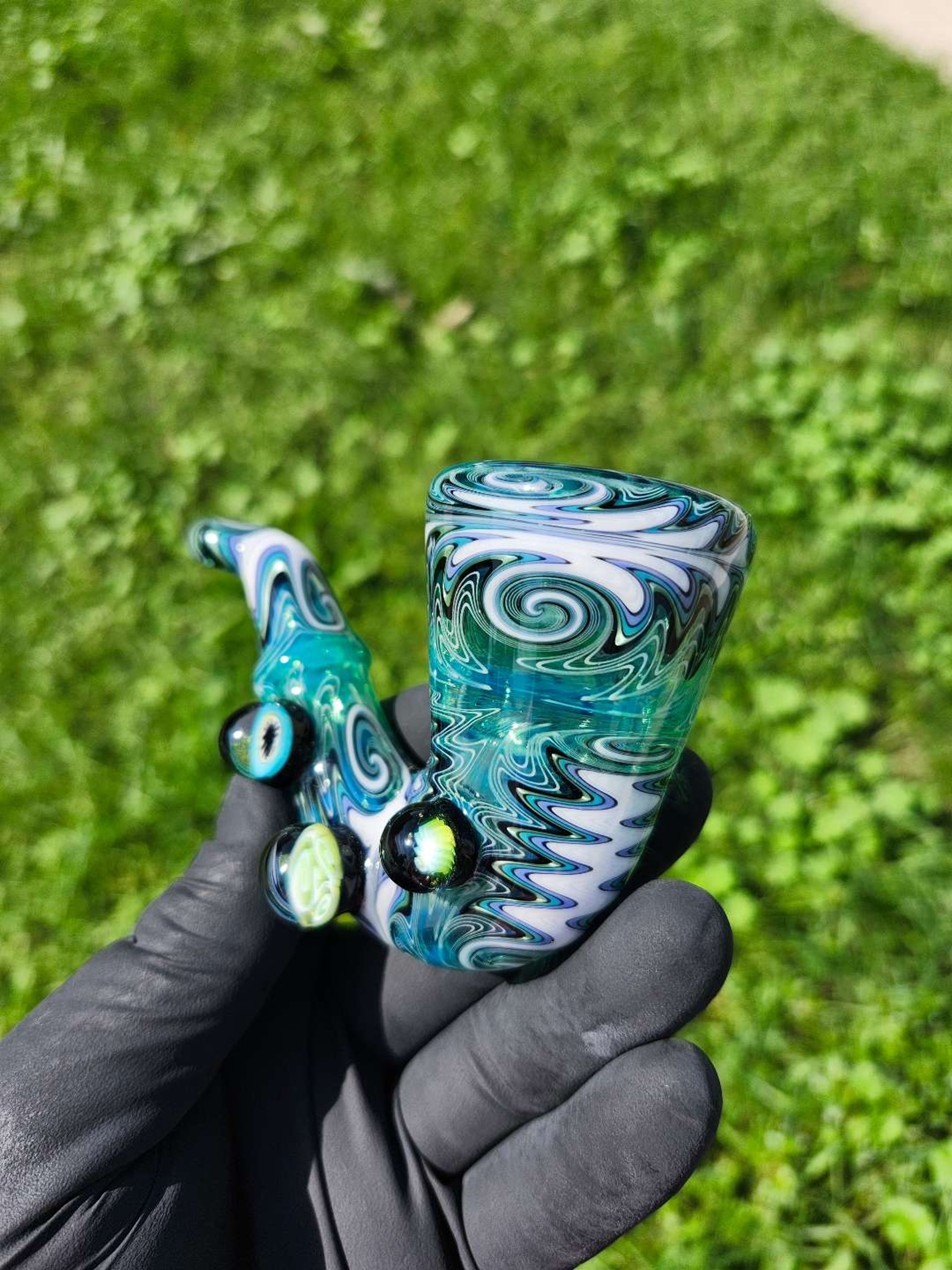 Preview pic of SLOB GLASS 8 SECTION SHERLOCK W/ 3 MILLIES