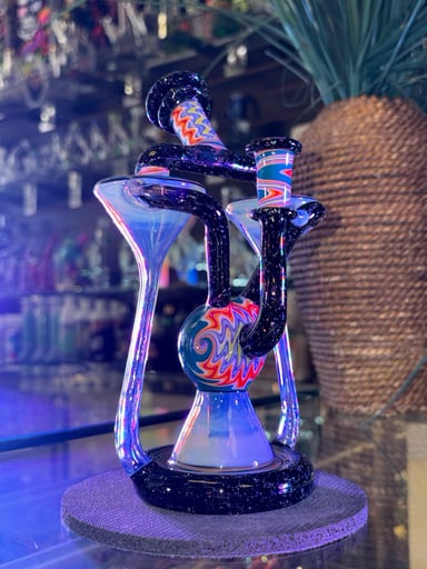 Preview pic of MANCHILD GLASS double recycler W/ matching ball cap