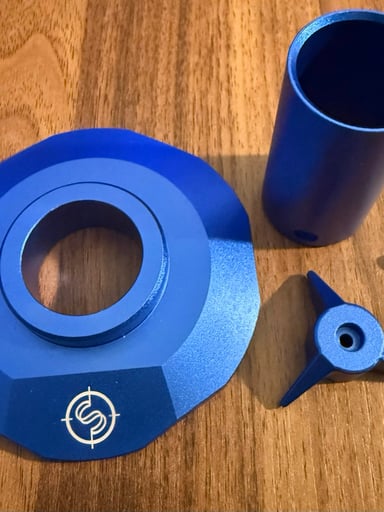 Preview pic of Scope & Stack Base, Nozzle Guard, Spur Knob - Blue