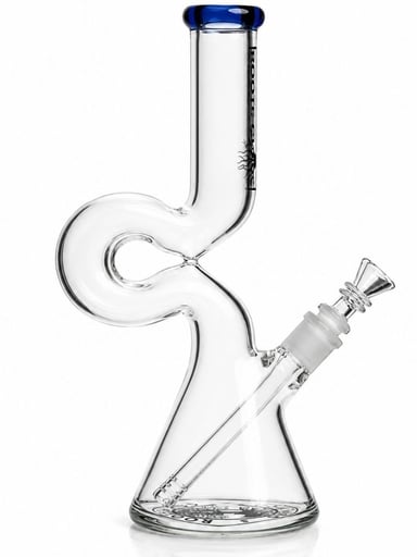 Preview pic of Roots Glass 12″ Lazy Boy Beaker - 4 COLORS