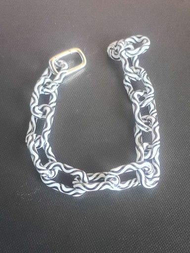 Preview pic of Black and White Wigwag Bracelet