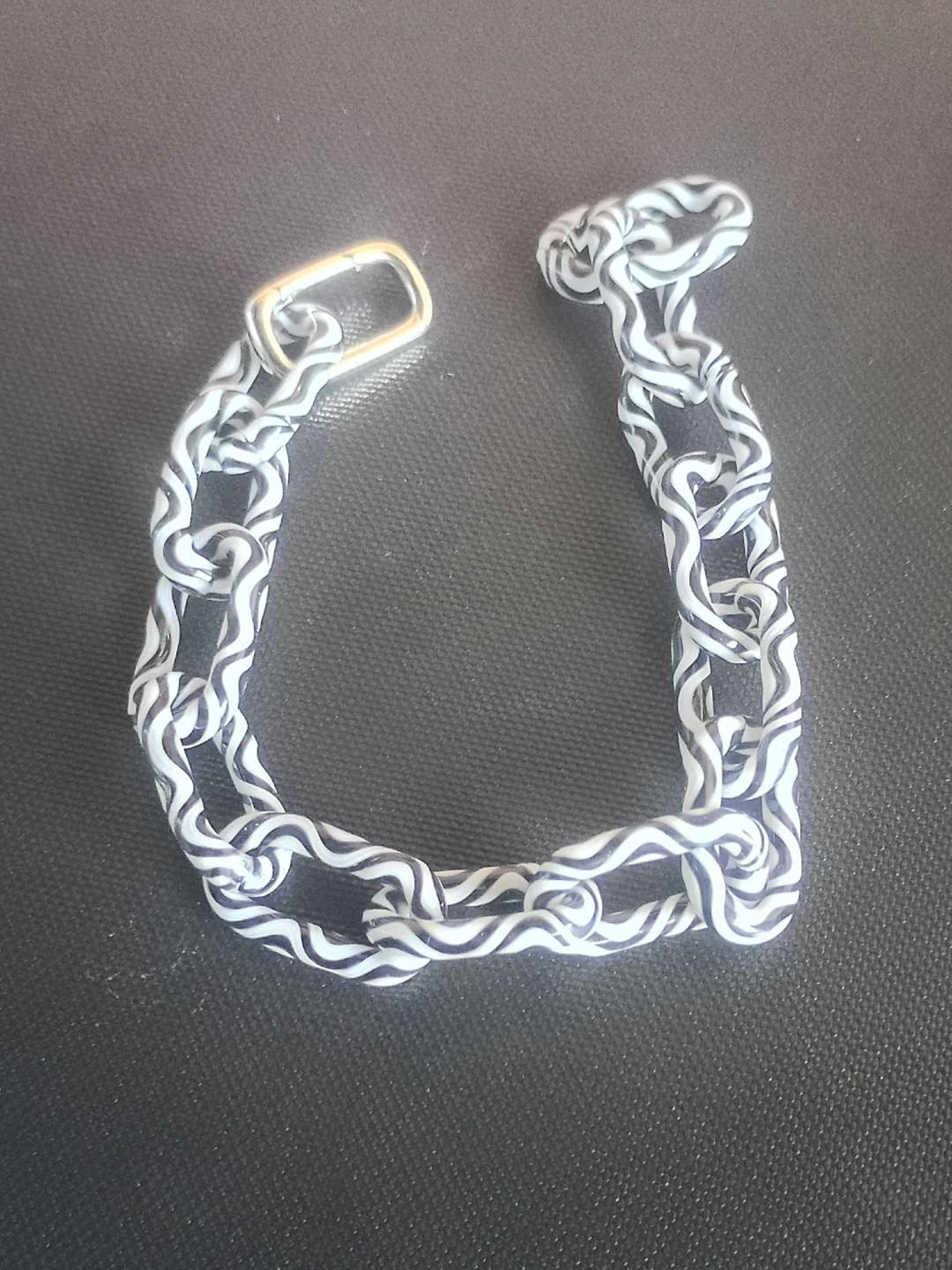 Preview pic of Black and White Wigwag Bracelet