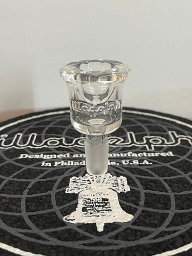 Preview pic of Illadelph Clear Faceted Bell Slide with Engraved Flame Polished Logo
