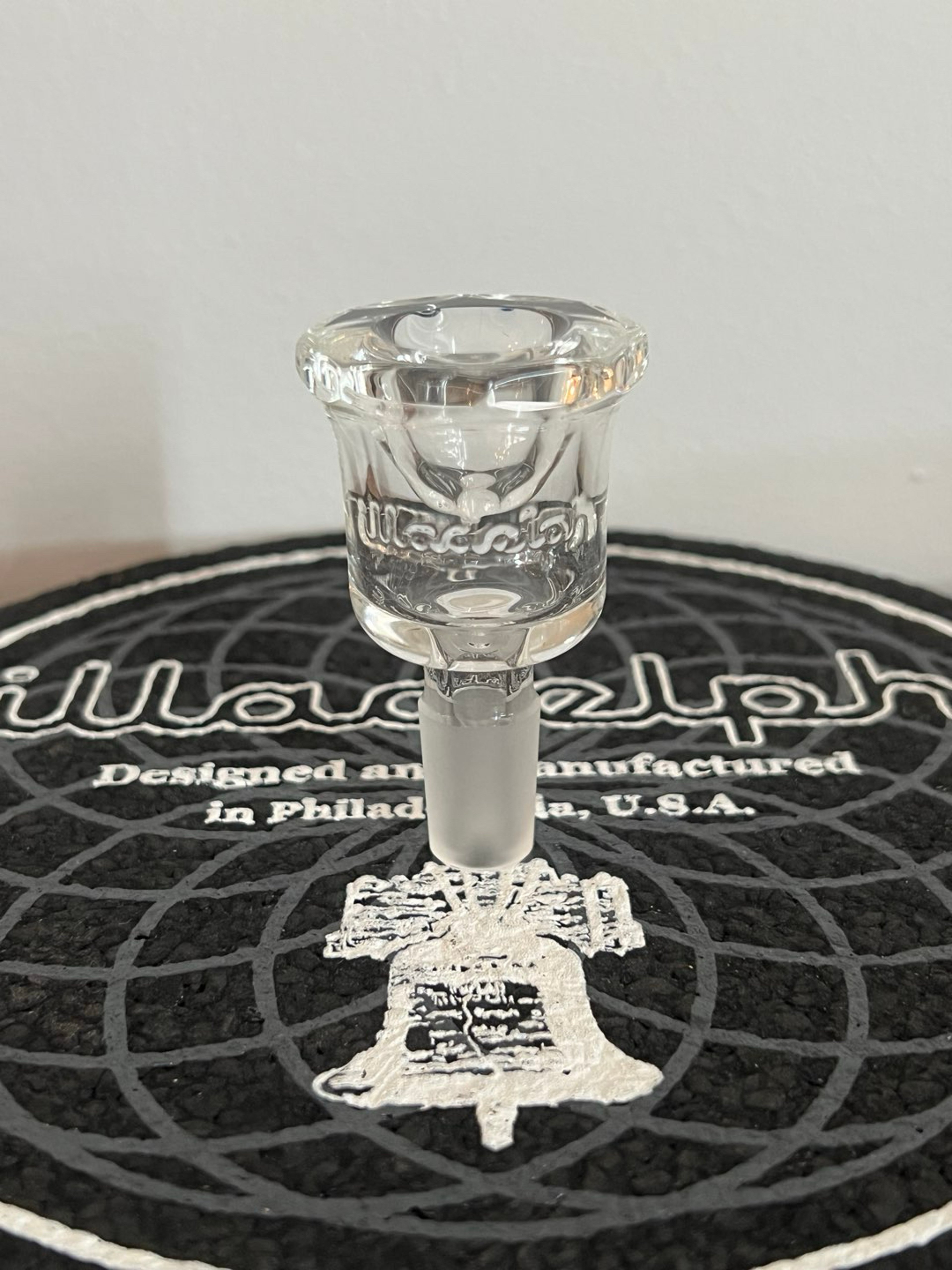 Illadelph Clear Faceted Bell Slide with Engraved Flame Polished Logo image 0