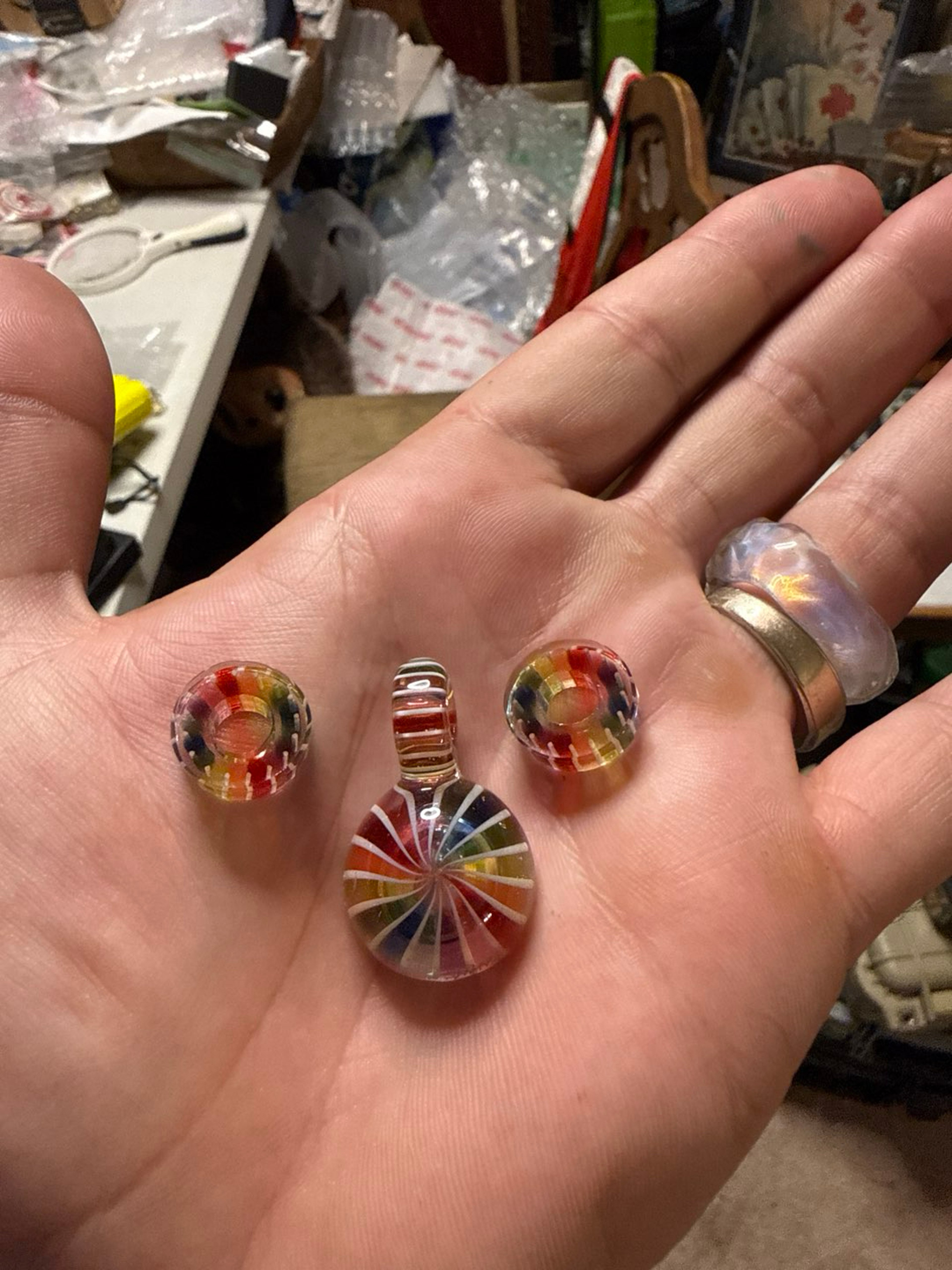 Preview pic of Karma Glass Drop Pendant & Vibesaver Beads