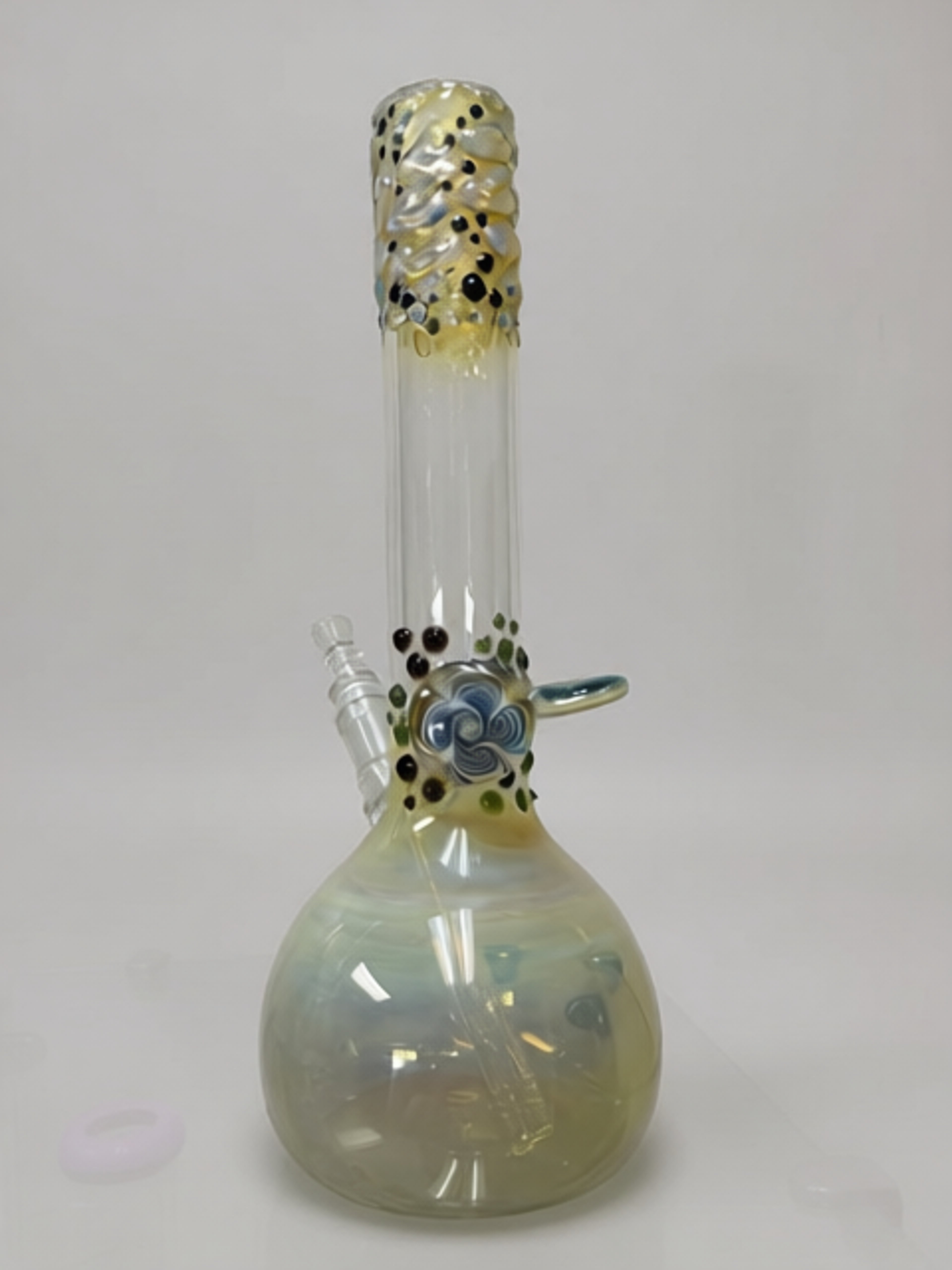 14” fumed beaker with worked marbles image 0