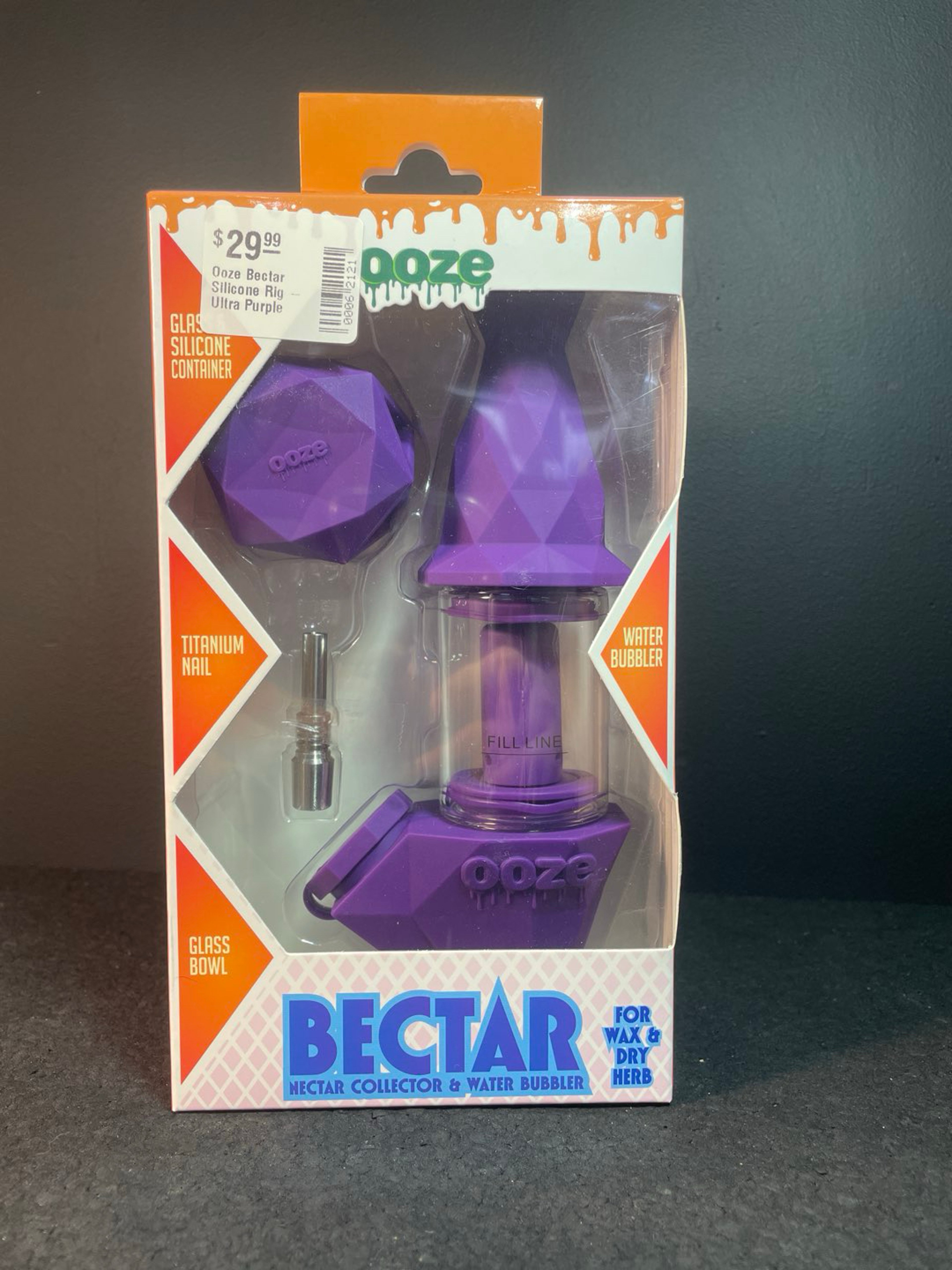 Preview pic of Ooze Bectar Silicone Rig Ulta Purple