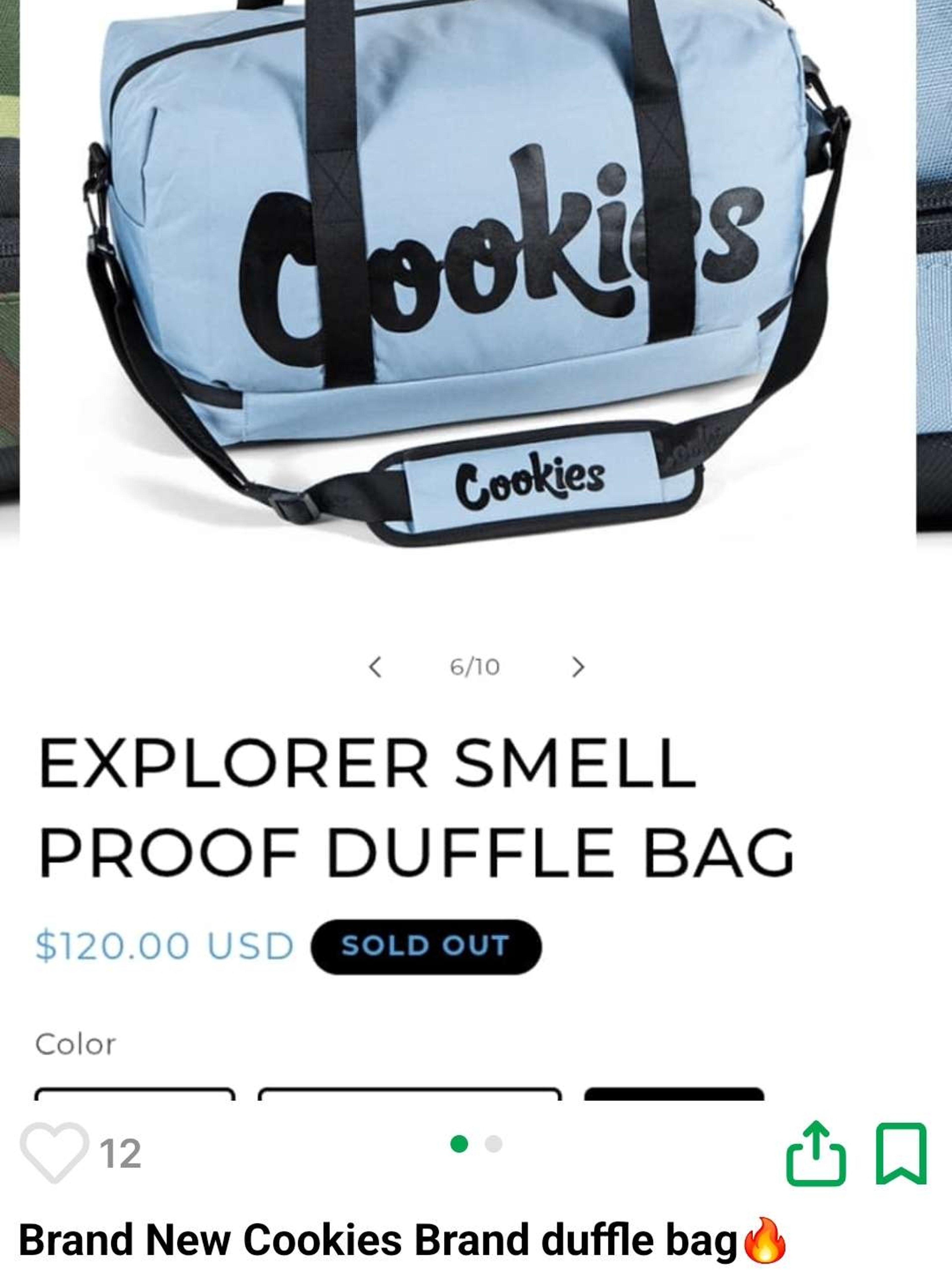 Preview pic of Brand New Cookies Duffle Bag