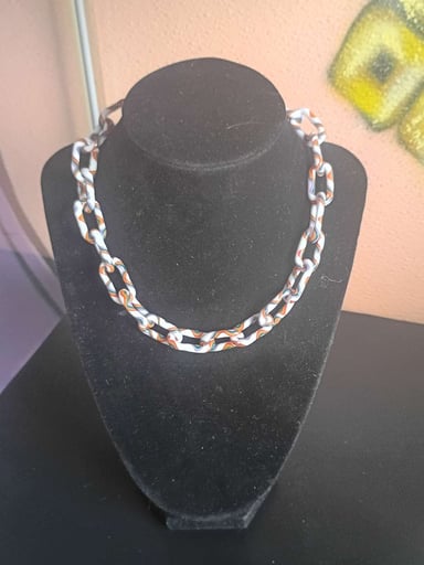Preview pic of Rainbow Wigwag Choker Necklace