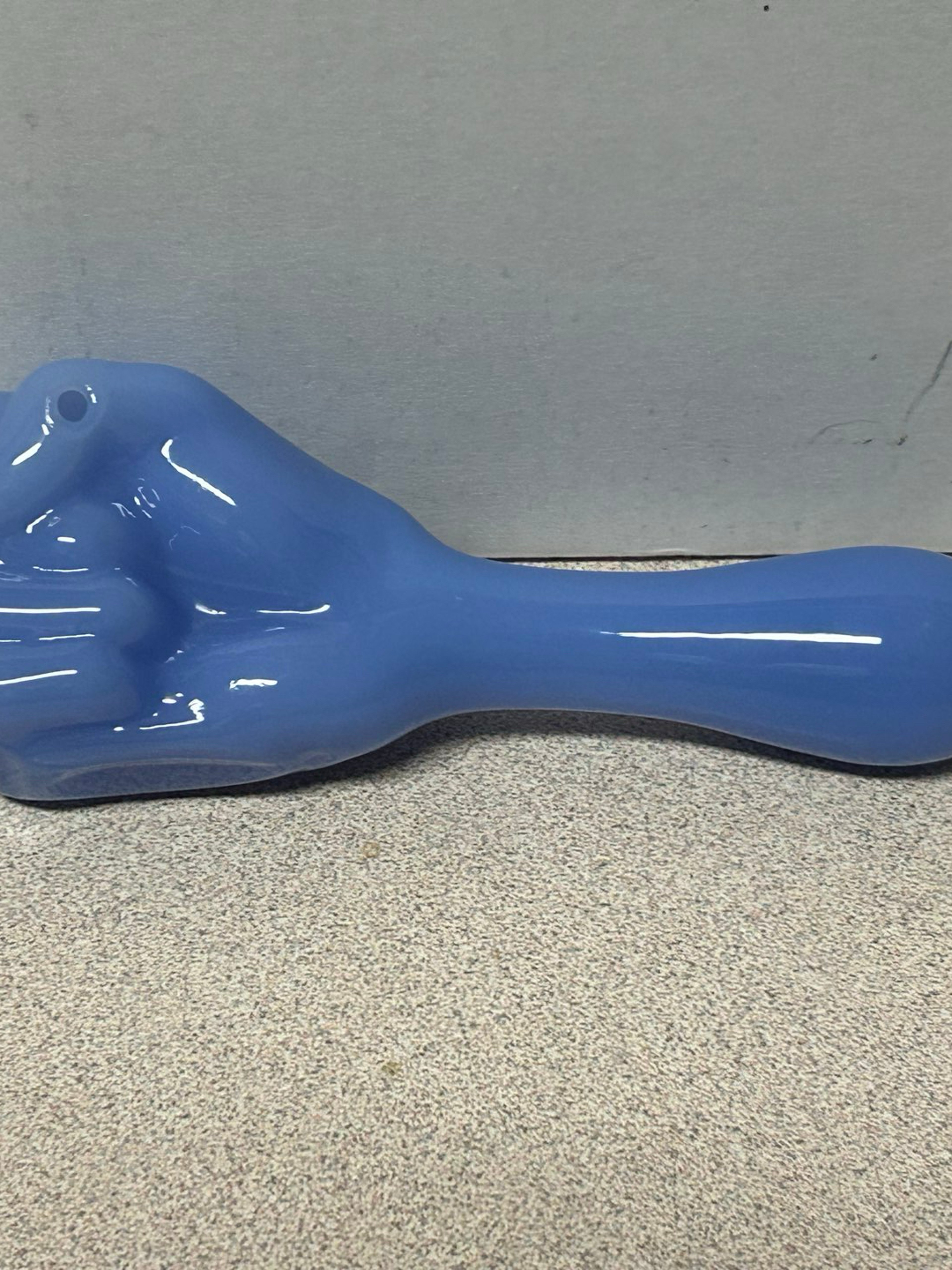 Preview pic of Blue Glass “Fist” Hand pipe