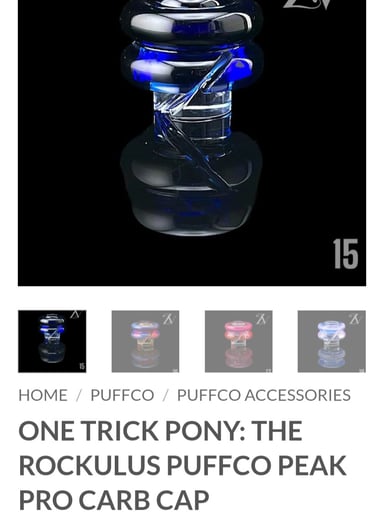 Preview pic of ONE TRICK PONY: THE ROCKULUS PUFFCO PEAK PRO CARB CAP