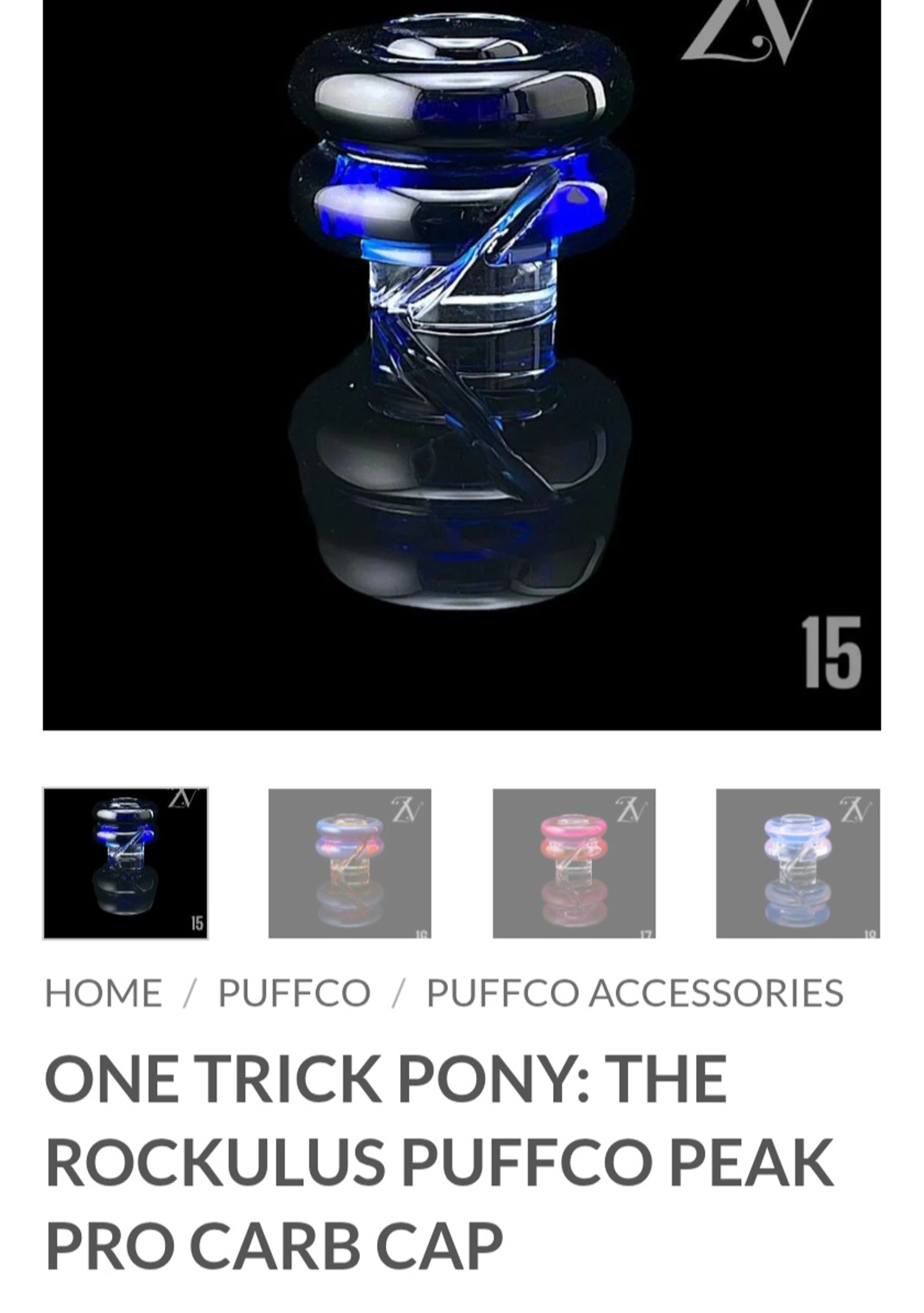 ONE TRICK PONY: THE ROCKULUS PUFFCO PEAK PRO CARB CAP image 0