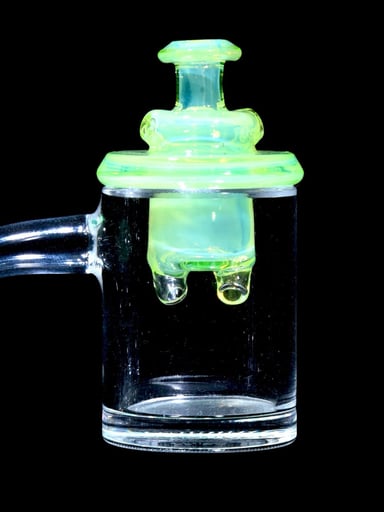 Preview pic of Capt’n Cronic - UV Full-color Dual-intake Spinner Cap for 25-30mm Bucket Bangers - Ion over Moonstone