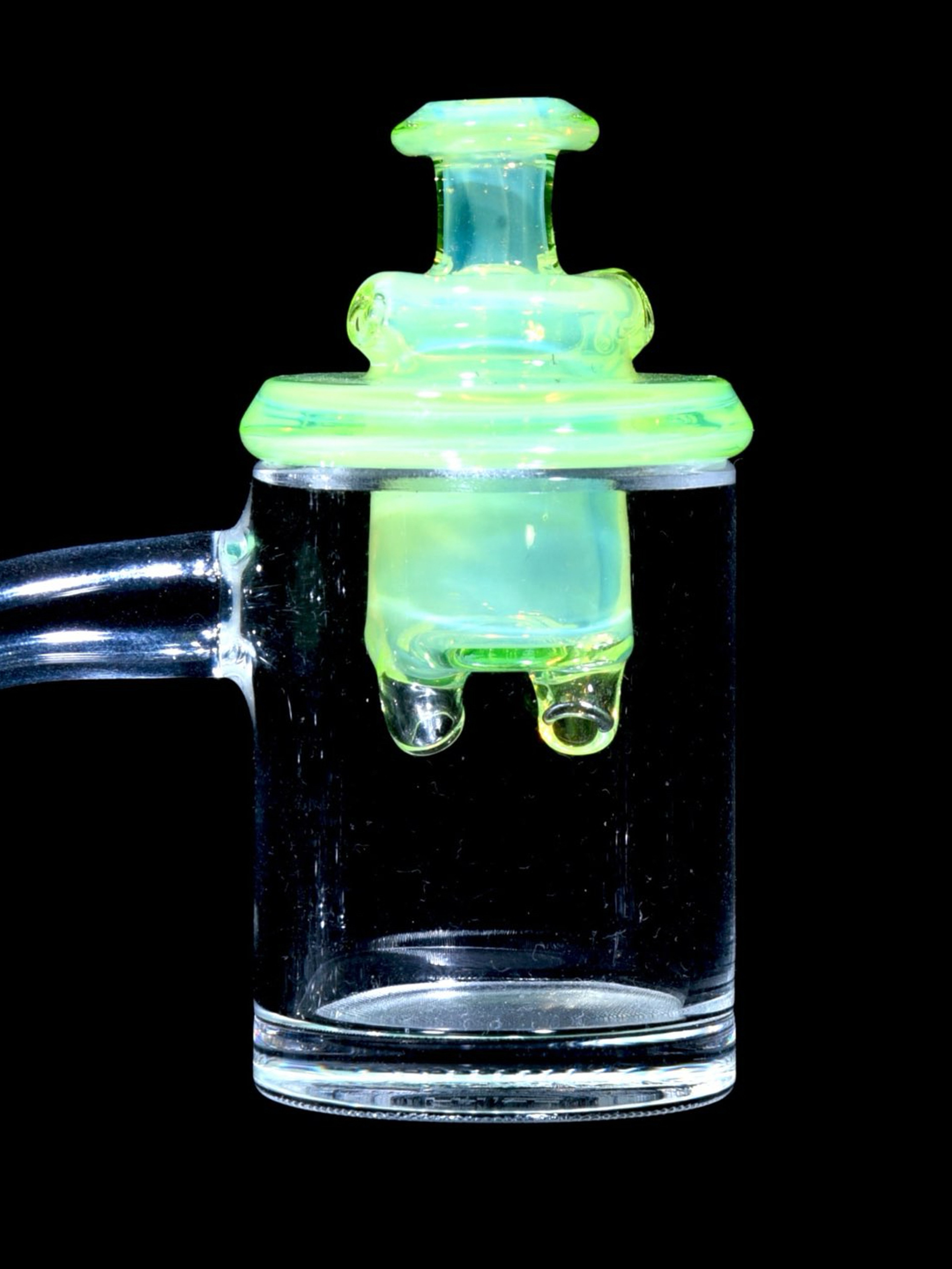 Preview pic of Capt’n Cronic - UV Full-color Dual-intake Spinner Cap for 25-30mm Bucket Bangers - Ion over Moonstone