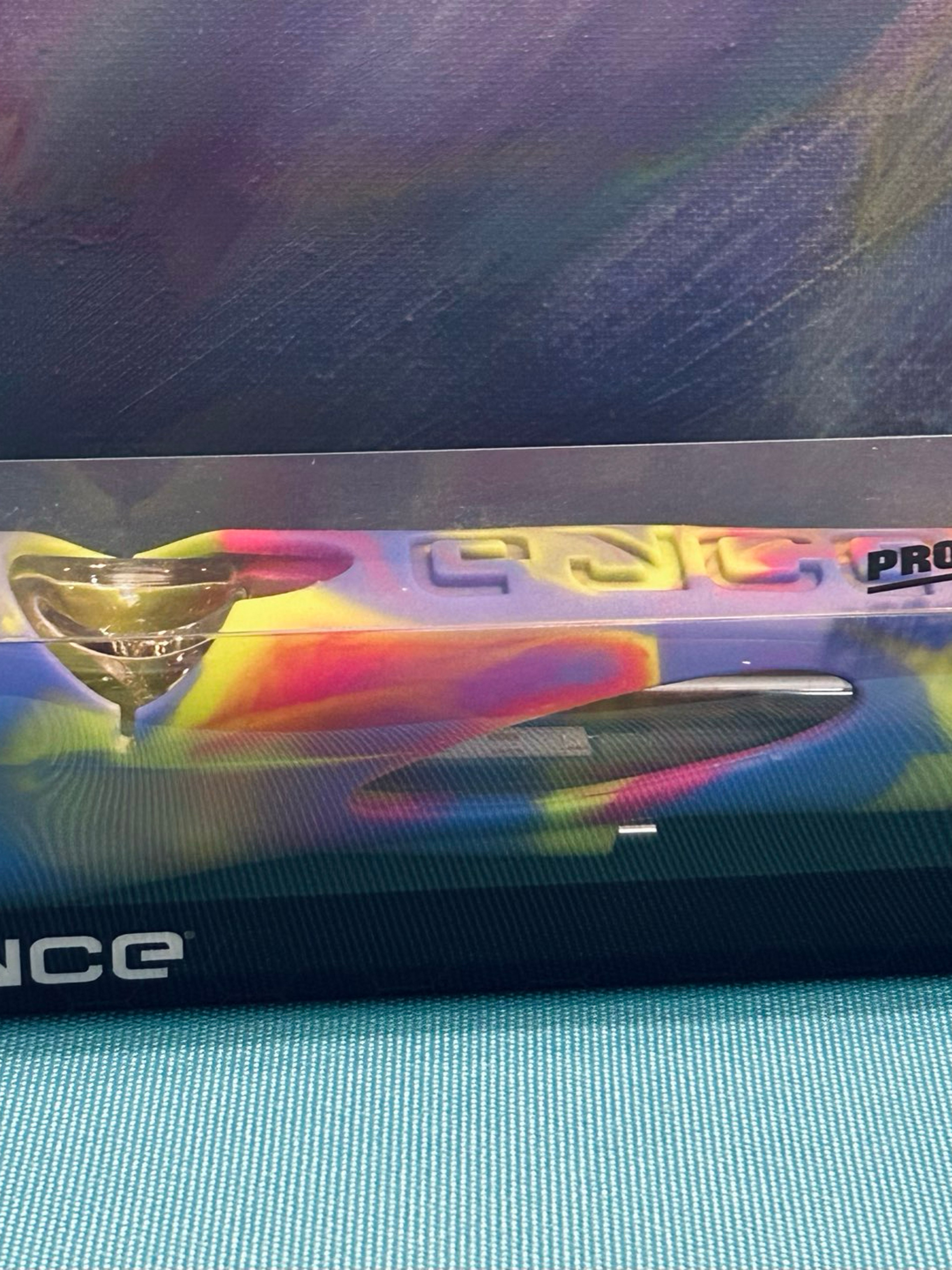 Preview pic of Eyce Brand Tie Dye Silicone & glass hand pipe Steamroller