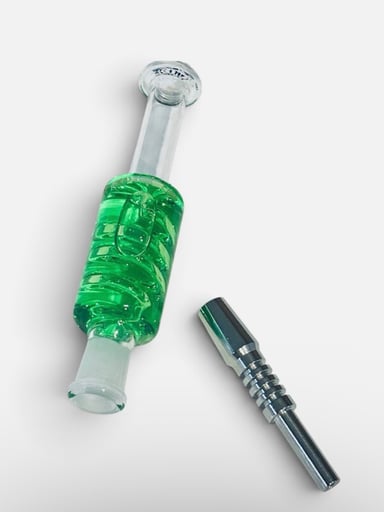 Preview pic of Sturdy green glass glycerin filled Nectar Collector