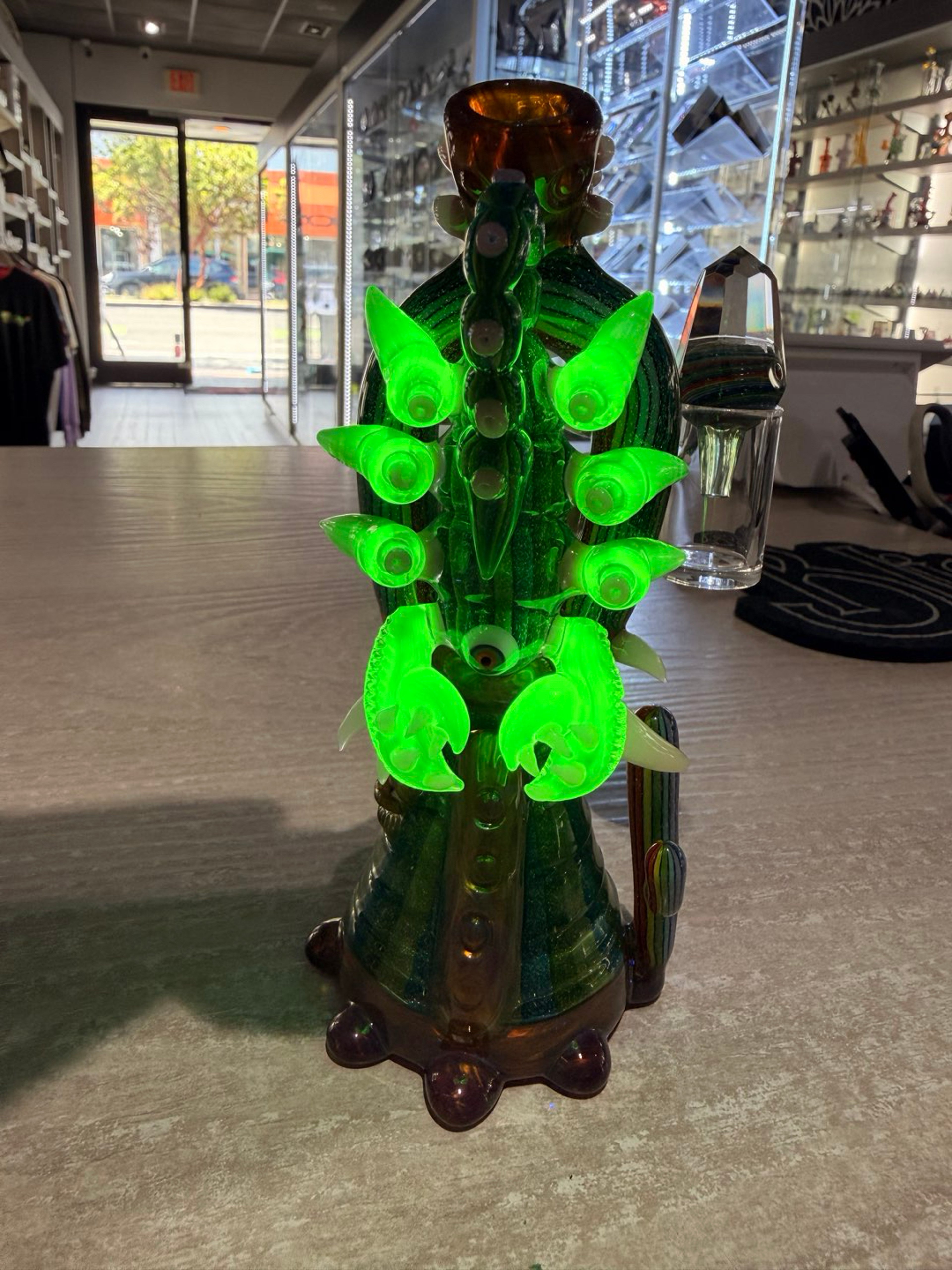 Preview pic of Darby Holm x SALT Glass Warp Curl Scorpion Collab – Jupiter / Rainbow Prep / Electrum