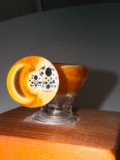 Preview pic of Swiss Perc Studios 14mm Slide - Amber over White Satin
