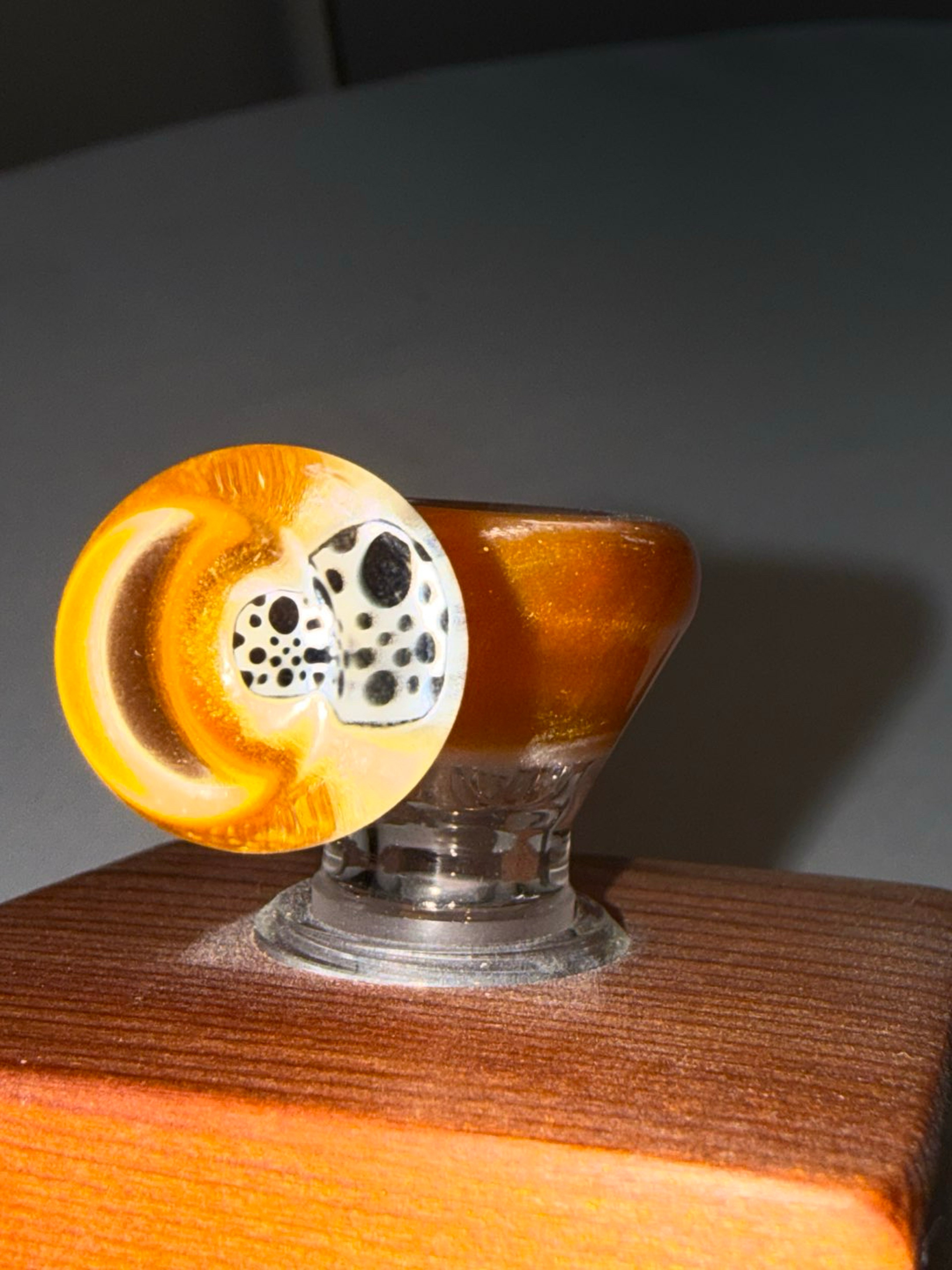 Preview pic of Swiss Perc Studios 14mm Slide - Amber over White Satin
