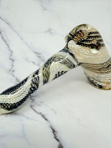 Preview pic of 7” Color Changing Bubbler Hammer Sherlock Smoking Glass Pipe