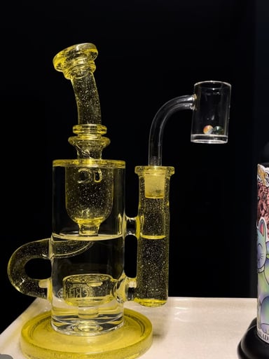 Preview pic of Fat boy Glass Klein Recycler + Crunklestein Marble