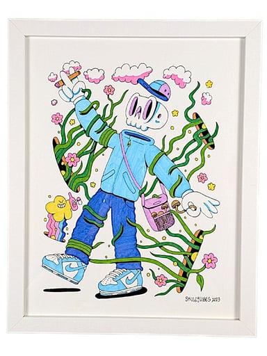 Preview pic of Skully Vibes "Tangled Up" Original on Paper