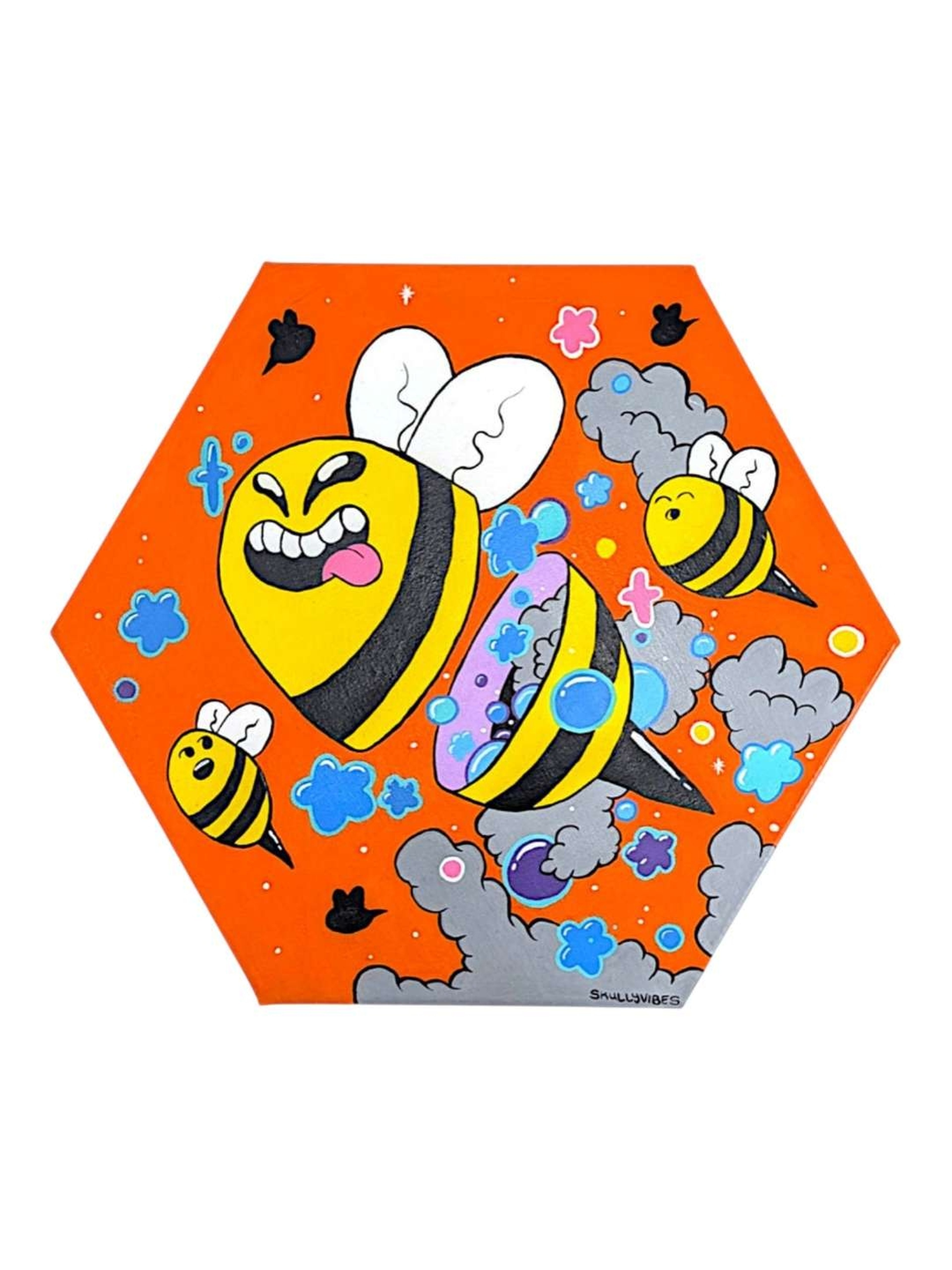 Preview pic of Skully Vibes "Bee Open" Original on Canvas