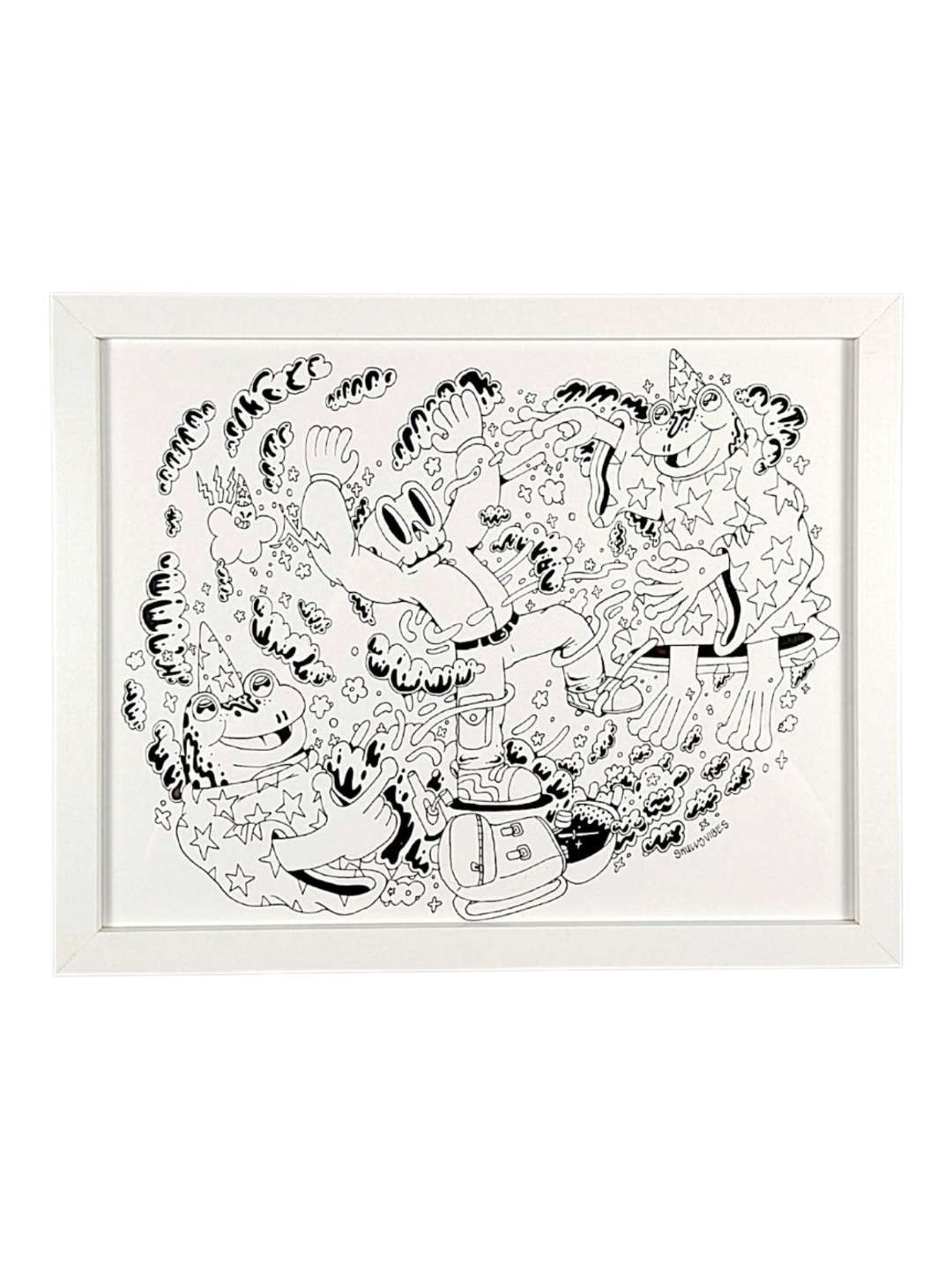 Preview pic of Skully Vibes "First Meeting" Original on Paper