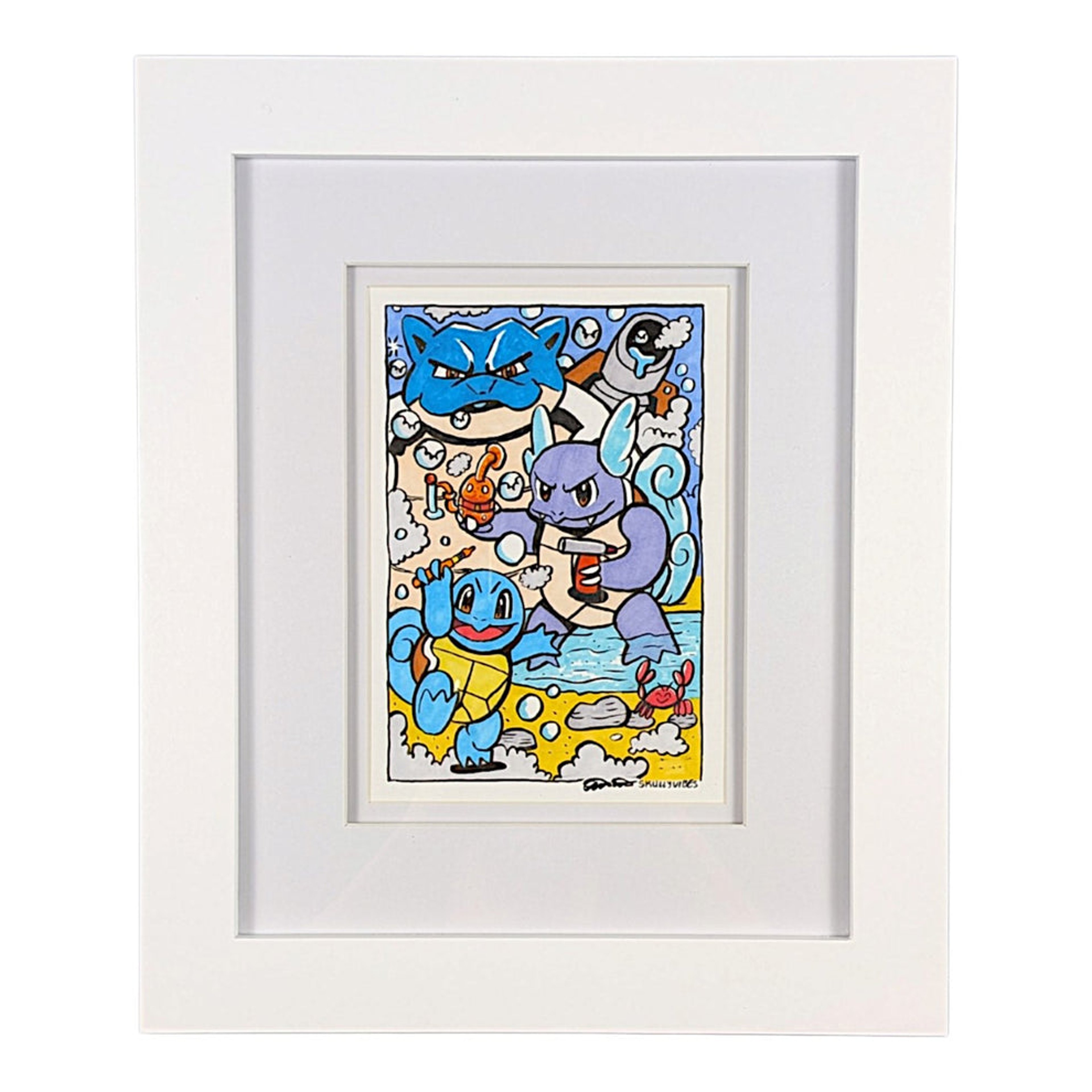 Preview pic of Skully Vibes "Squirtle Evo" Original on Paper