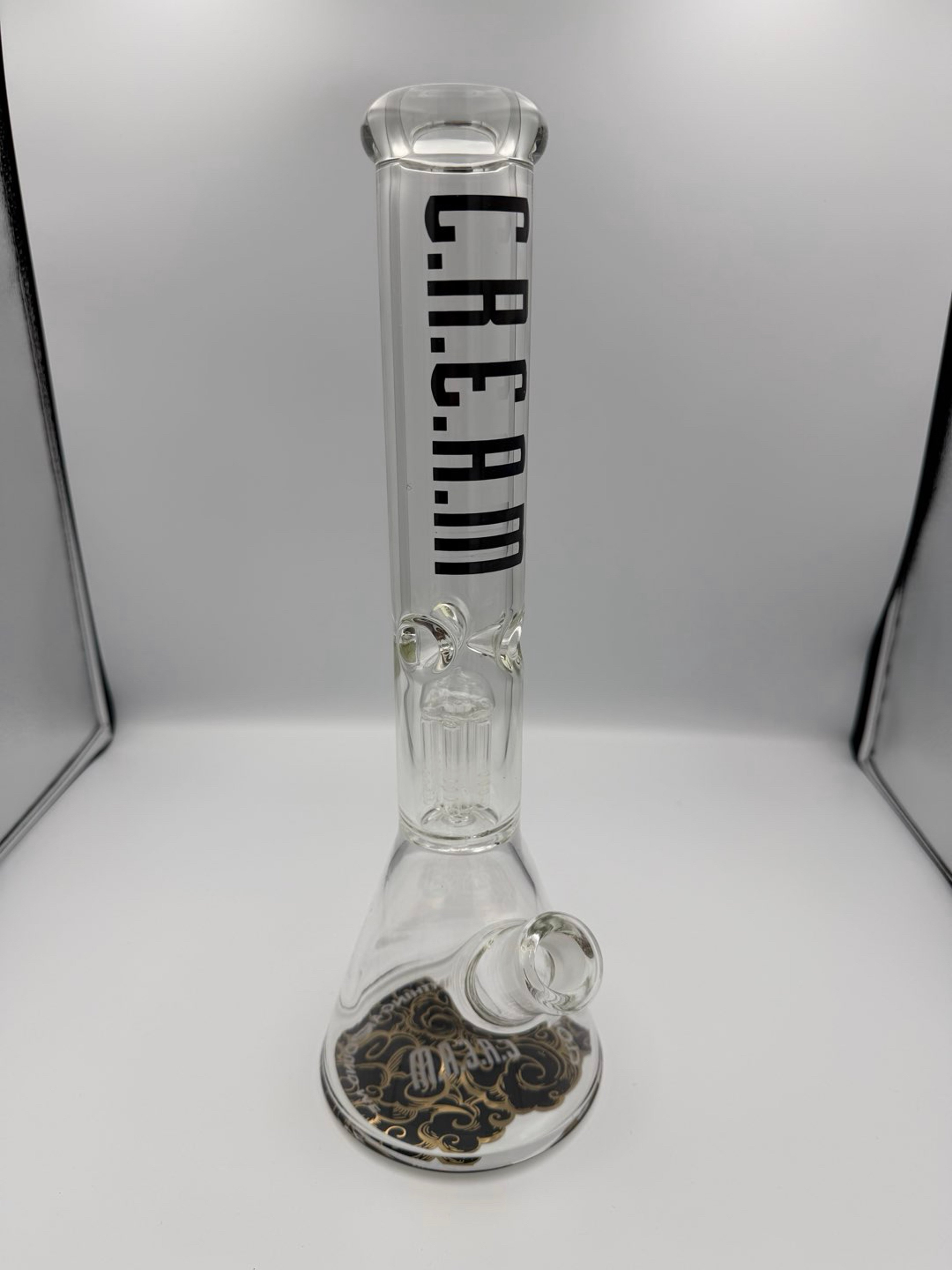 C.R.E.A.M 15” Straight Glass Bong Borosilicate 7mm Tube 14mm Female w/ Box image 0