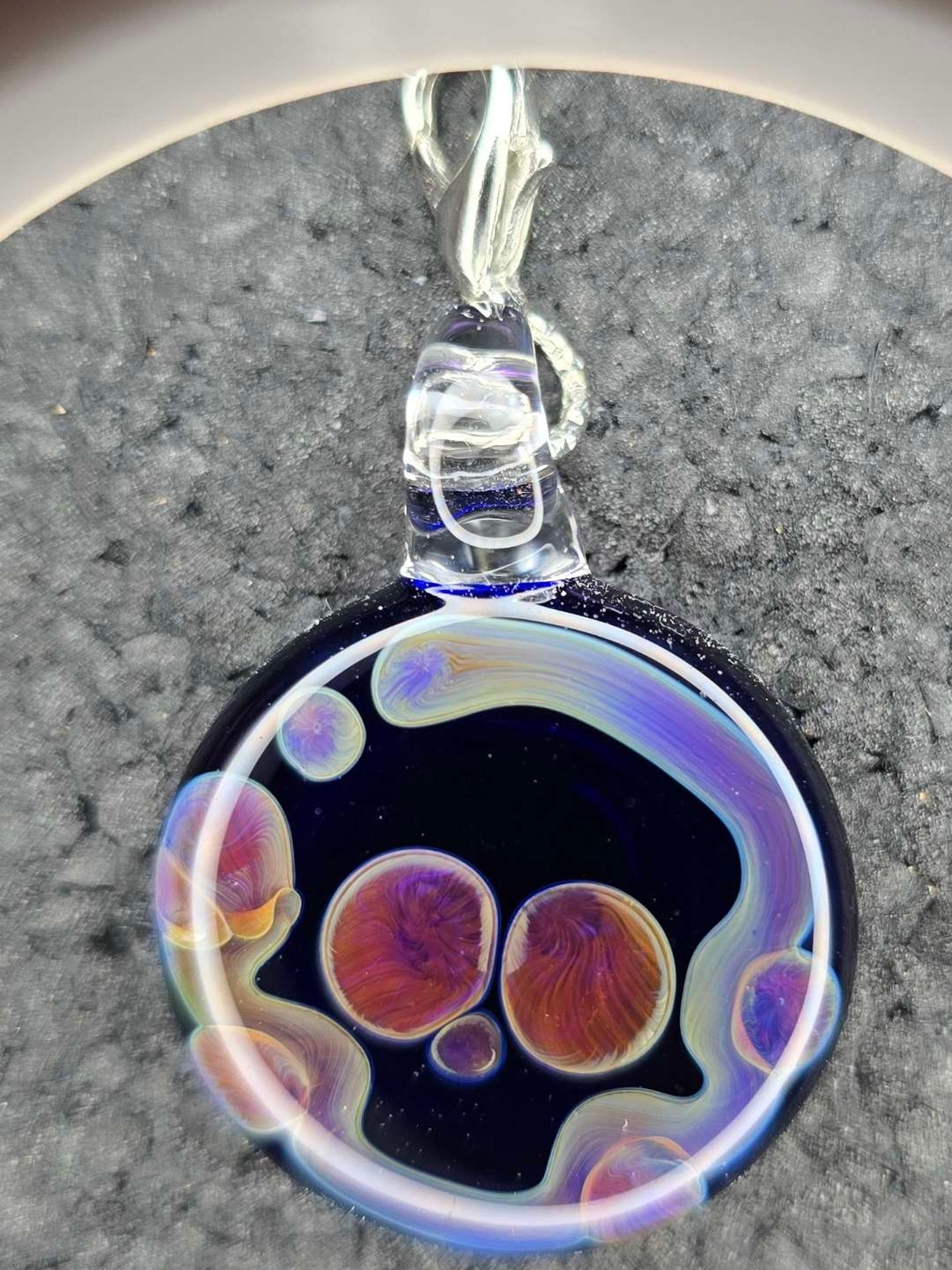 Preview pic of 2017 John Joseph Vanlandingham (JJV Glass) Fume Implosion Skull Pendant – TI Signed