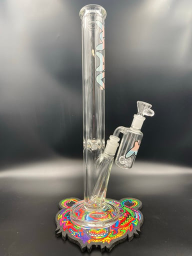 Preview pic of MAV Glass 18" x 9mm Vice 2.0 Slab Straight Bong + Ash Catcher Combo