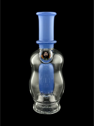 Preview pic of Brand New Jerry Garcia milli w/ teal Peak attachment Rocko glass