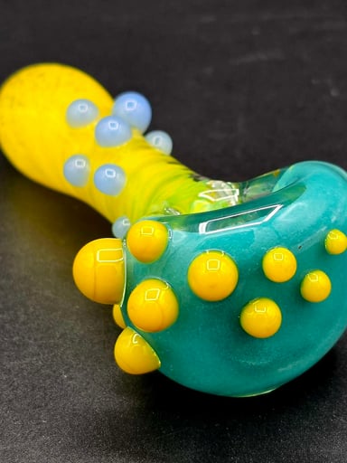 Preview pic of Yellow X Aqua Frit Pipe
